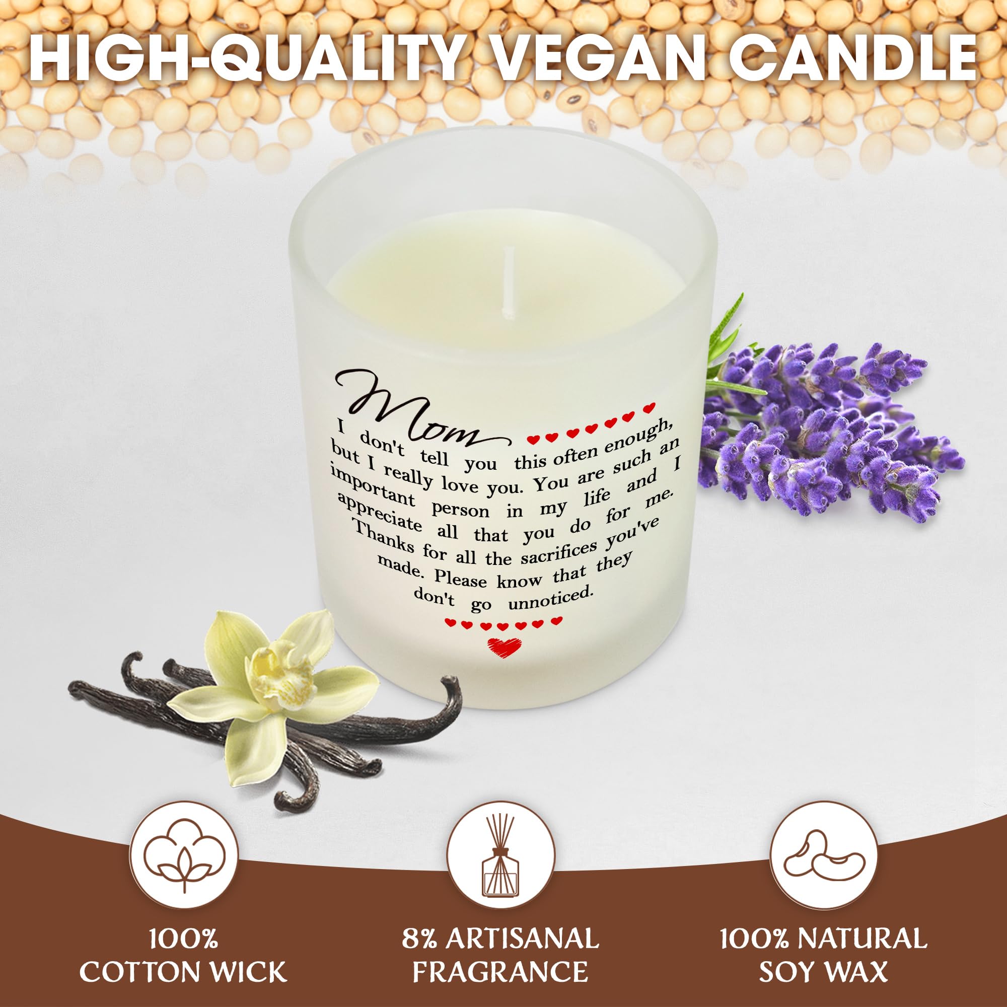 TEEZWONDER Mothers Day Gifts for Mom from Daughter Son - Favorite Child Vanilla Lavender Candle 10 oz - Dad Mom Birthday Gifts, Funny Gift for Grandma Grandpa, Scented Candles for Men Women