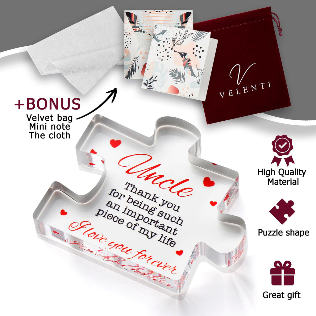 Engraved Acrylic Block Puzzle - Sentimental Gift for Her - Valentine's Day & Fiance Birthday Gift