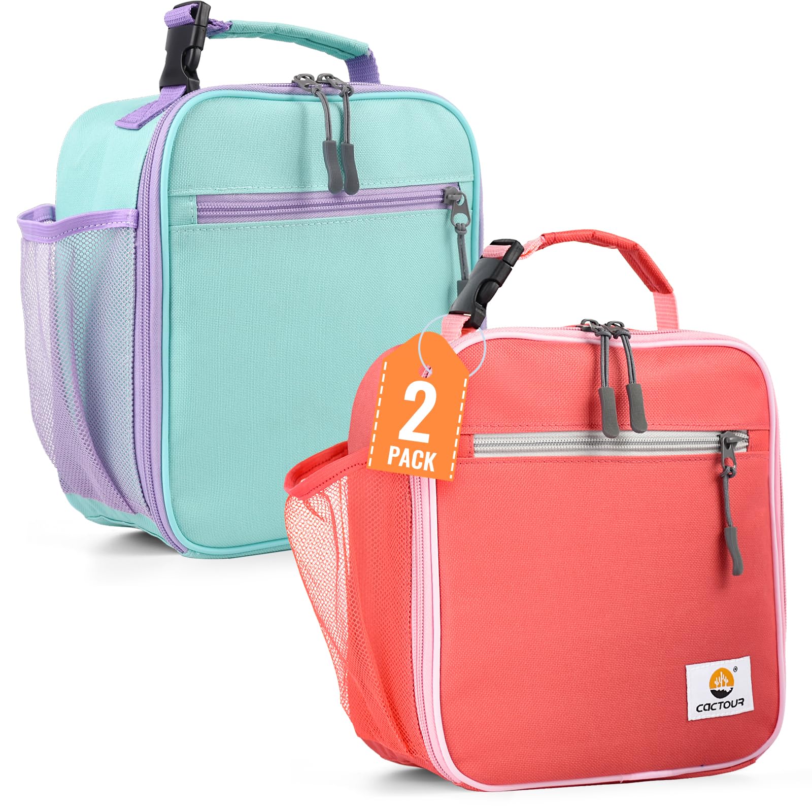 CaCTOUR Lunch Box Kids,Premium Insulated Lunchbox for Girls Boys,Soft Mini Cooler Bag Back to School Thermal Reusable Lunch Bag for Work School Picnic (Blue)