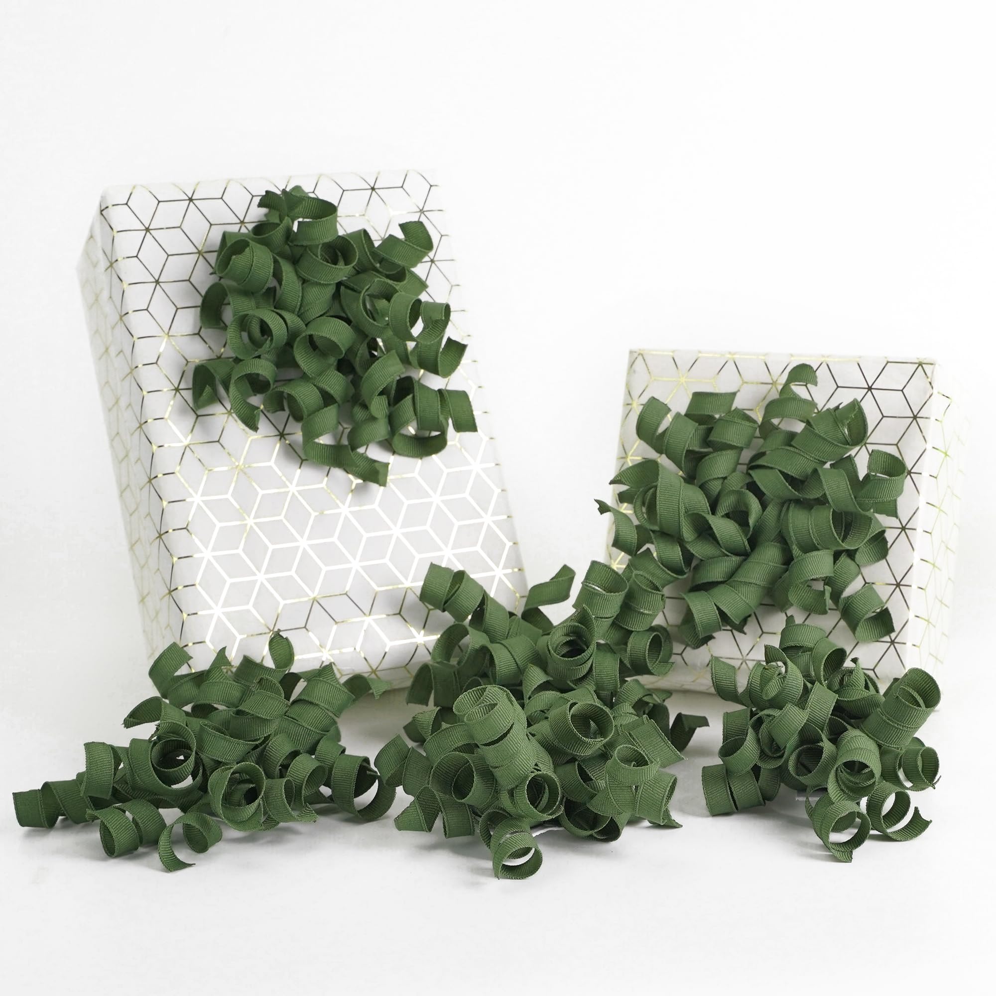 HUIHUANG Green Curly Gift Bows Self Adhesive Sage Green Burst Gift Bow for Gift Wrapping, Birthday, Wedding Baby Shower Party Favors, Wine Bottle, Treat Bags- 6 Counts