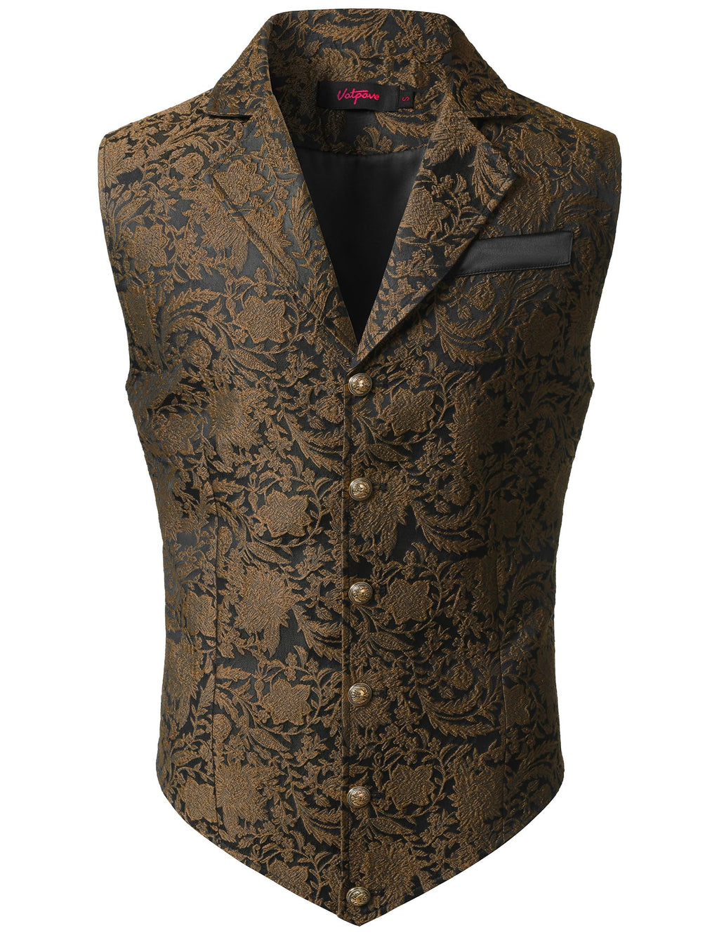 VATPAVE Mens Victorian Suit Vest Steampunk Gothic Waistcoat