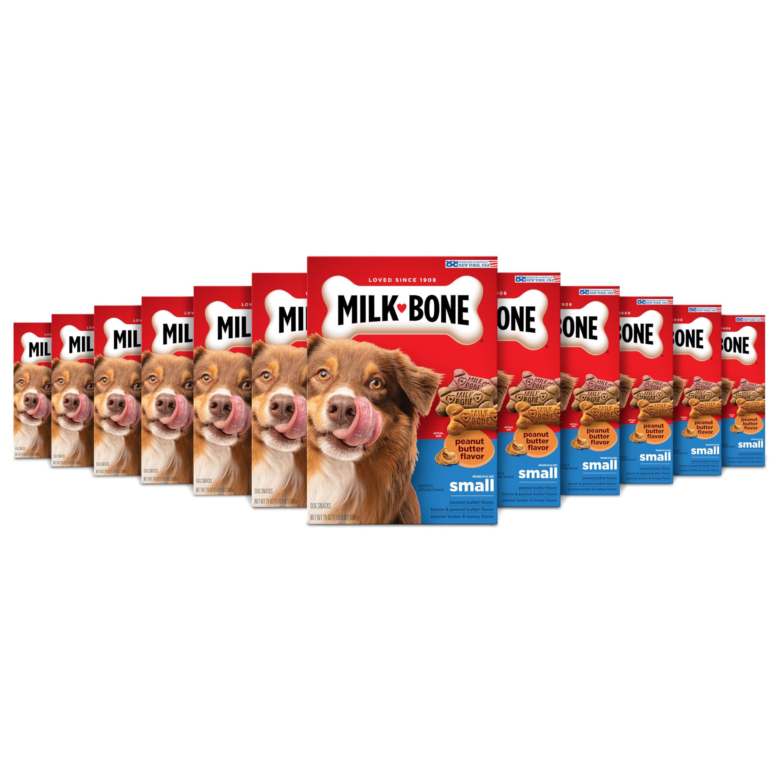 Milk-Bone Flavor Snacks Mini’s Dog Biscuits, Flavored Crunchy Dog Treats, 36 Oz. Canister