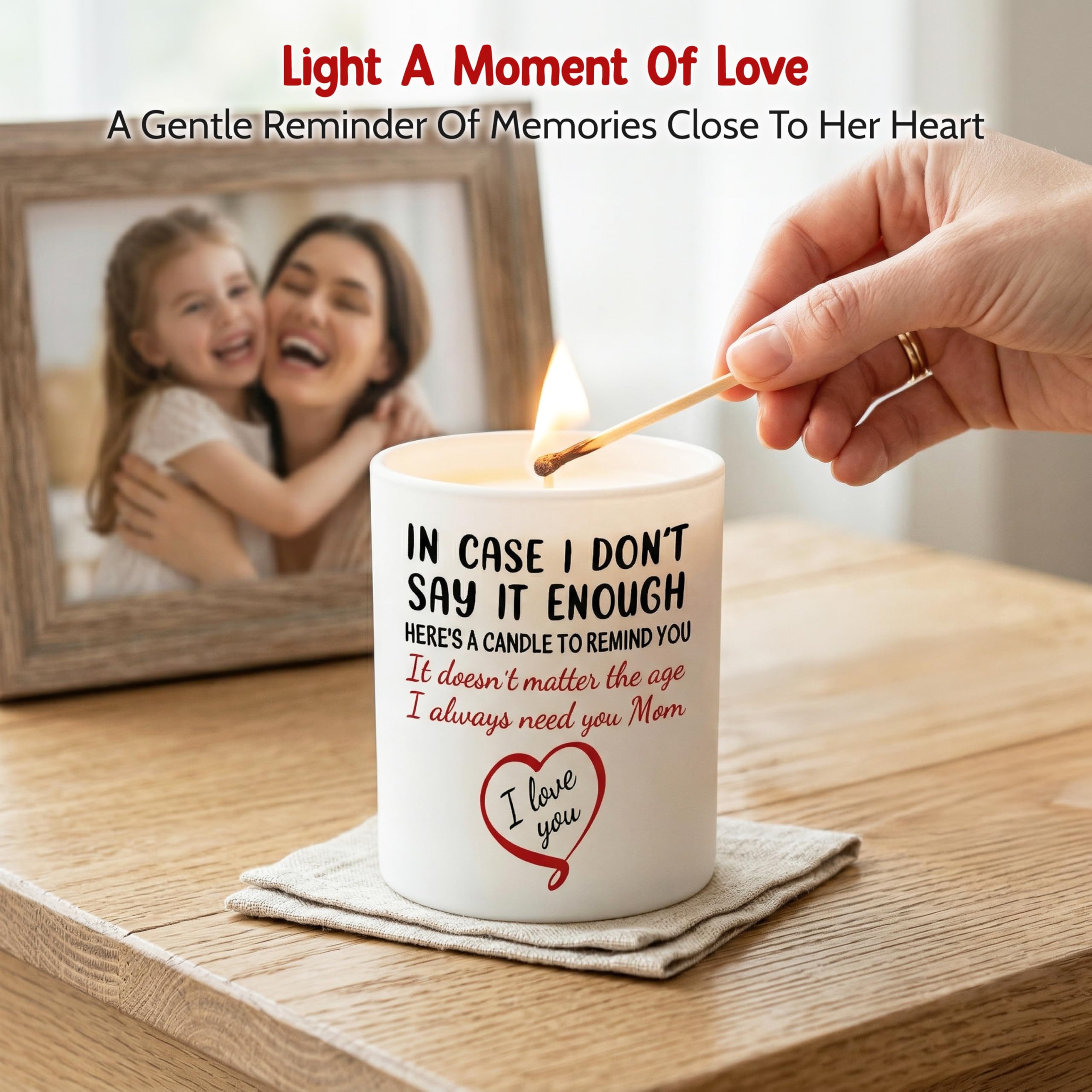 TEEZWONDER Mothers Day Gifts for Mom from Daughter Son - Favorite Child Vanilla Lavender Candle 10 oz - Dad Mom Birthday Gifts, Funny Gift for Grandma Grandpa, Scented Candles for Men Women
