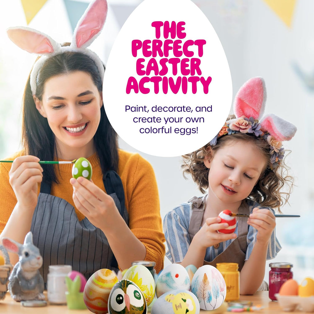 Dan&Darci Egg Squishy Painting Craft Kit - Arts & Crafts for Girls and Boys - Kids Art Activities - Craft Gift for Kid Ages 6 7 8 9 10 Year Old Girl Gifts - Decorate 6 Slow Rising Squishies