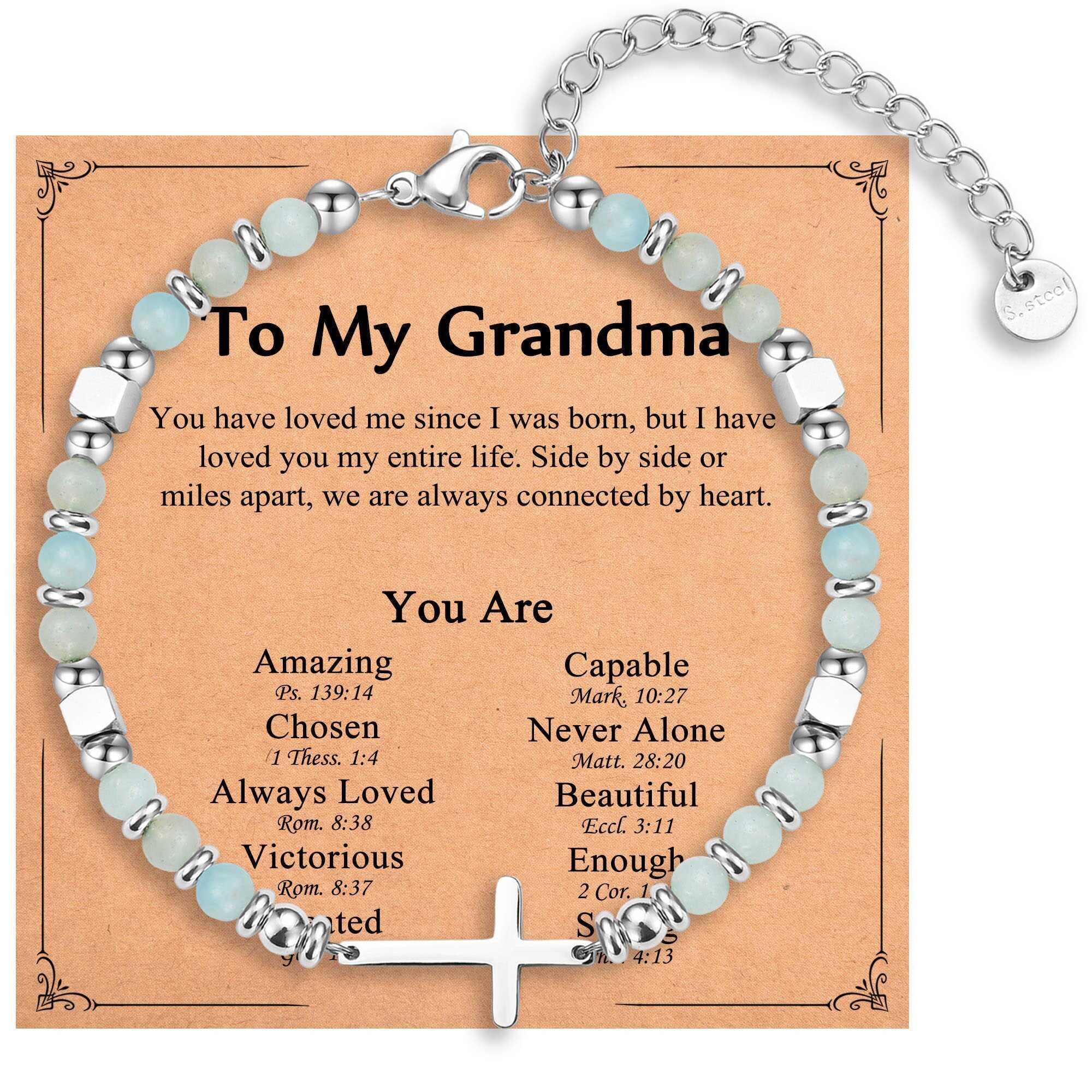 Religious Cross Bracelet for Women Girls, Christian Gifts for Daughter Granddaughter Sister in Christ Friend Niece on Birthday Christmas Easter Valentines Day Graduation