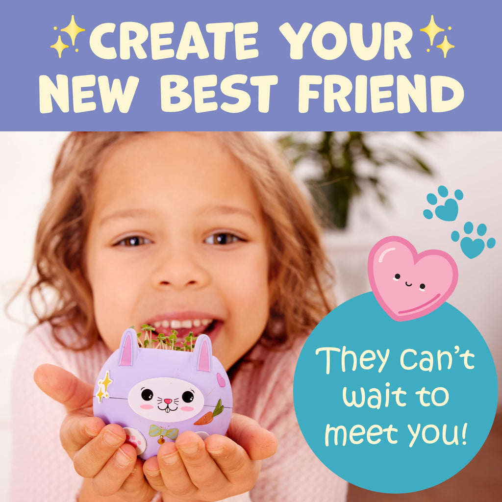 Creativity for Kids Plant-A-Pet: Kitty - Arts and Crafts for Kids, Mini Gifts for Girls and Screen Free Summer Fun for Kids, Chia Seed Plant Pet (Ages 6+)