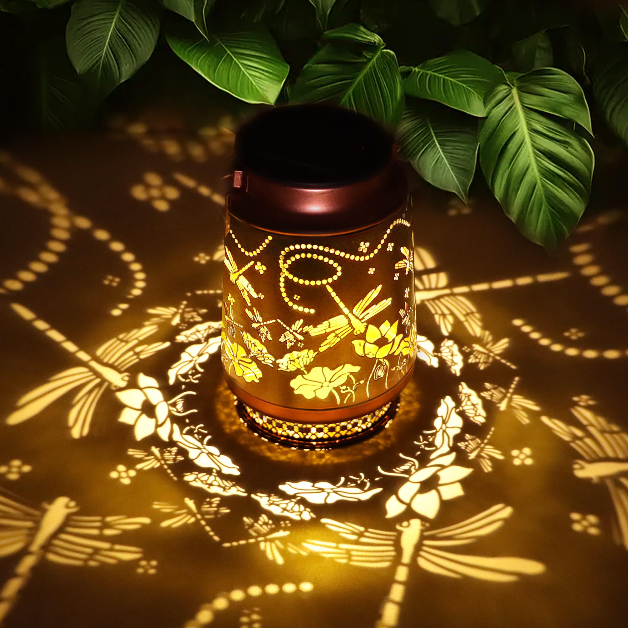 Solar Lanterns Outdoor Waterproof Hummingbird Elegant Garden Decor Birthday Gifts for Women Mom Grandma Sister Metal Hanging Solar Lights Outside Gardening Decorations for Backyard, Patio, Lawn, Porch