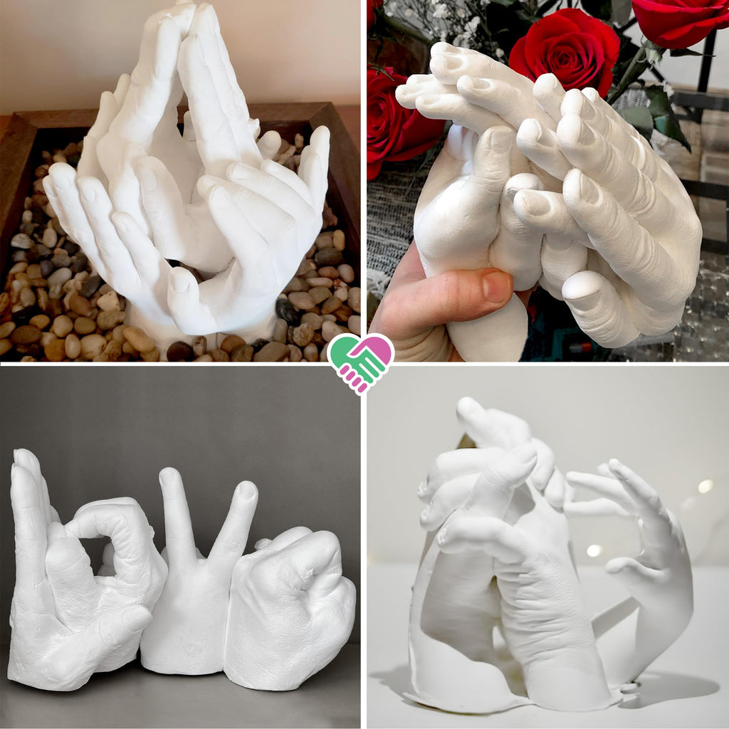 Luna Bean Hand Casting Kit – The Original Hand Mold Kit for Couples – Fathers Day Gift for Dad - Anniversary Engagement Birthday Gifts for Women Men Mom Wife Boyfriend Girlfriend Wedding Bridal Shower
