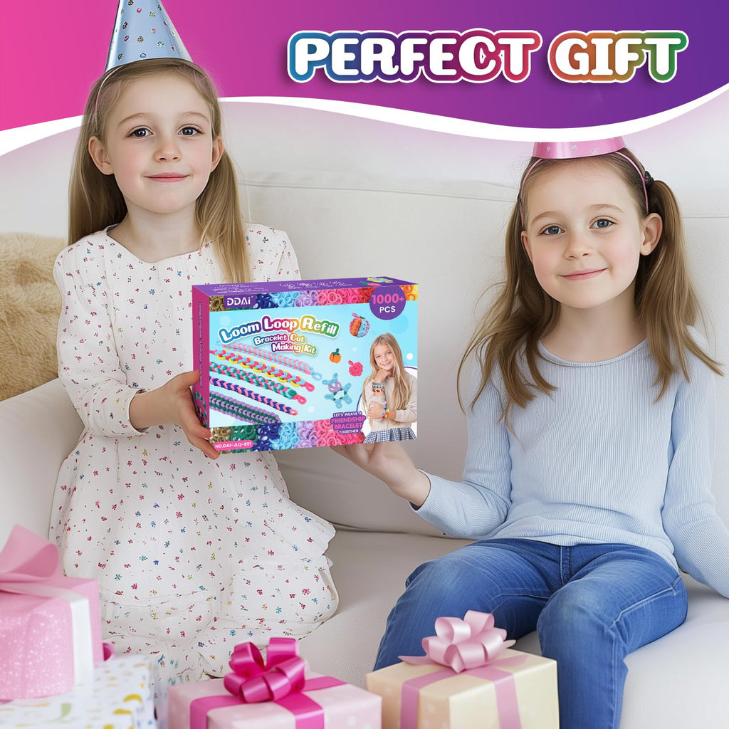 DDAI Arts and Crafts for Kids Age 8-12 Friendship Bracelet Making Kit for Girls - Best Birthday Gifts Ideas for Girl 7 9 10 11 Year Old - Popular Bracelets String Maker Toys Set