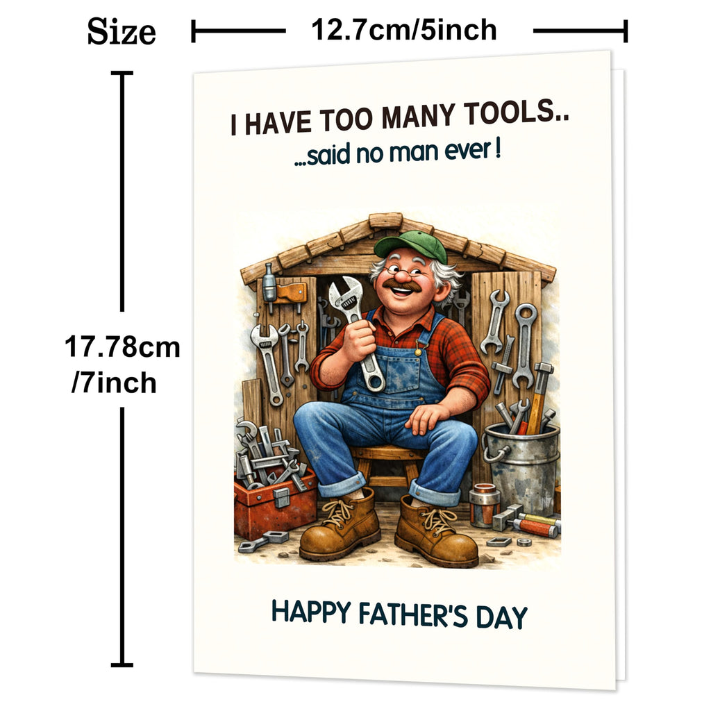 IDU Fathers Day Card, Funny Fathers Day Cards Gifts Decorations for Dad from Daughter, Happy Father's Day Cards Gifts Ideas with Envelope, Cute Humor Like Father Like Daughter Card
