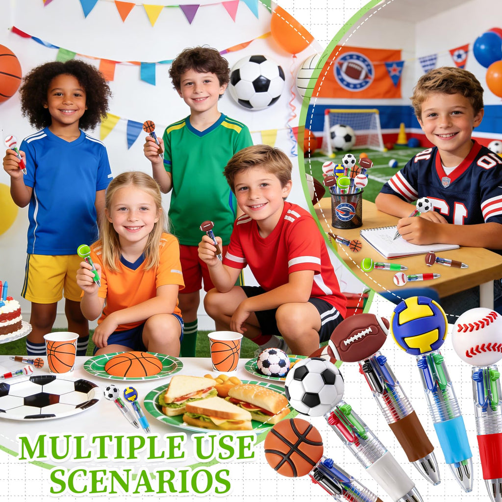 CZWZ 20Pcs Mini Multicolor Pens in One 4-in-1 Cute Pens Bulk for Kids, Fun Kawaii Ballpoint Pens for Birthdays and Children's Party Favors Gifts Teacher School Supplies