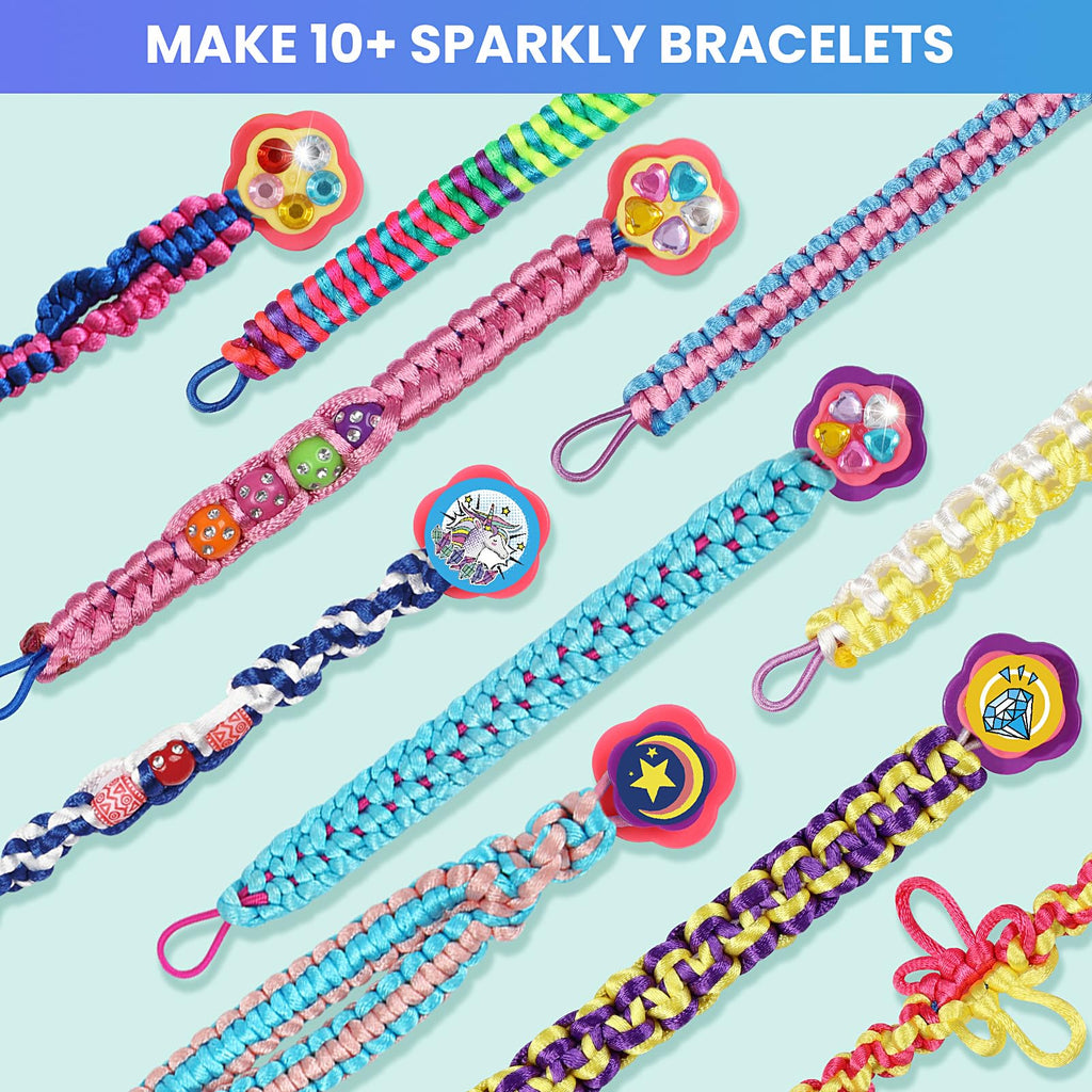 DDAI Arts and Crafts for Kids Age 8-12 Friendship Bracelet Making Kit for Girls - Best Birthday Gifts Ideas for Girl 7 9 10 11 Year Old - Popular Bracelets String Maker Toys Set