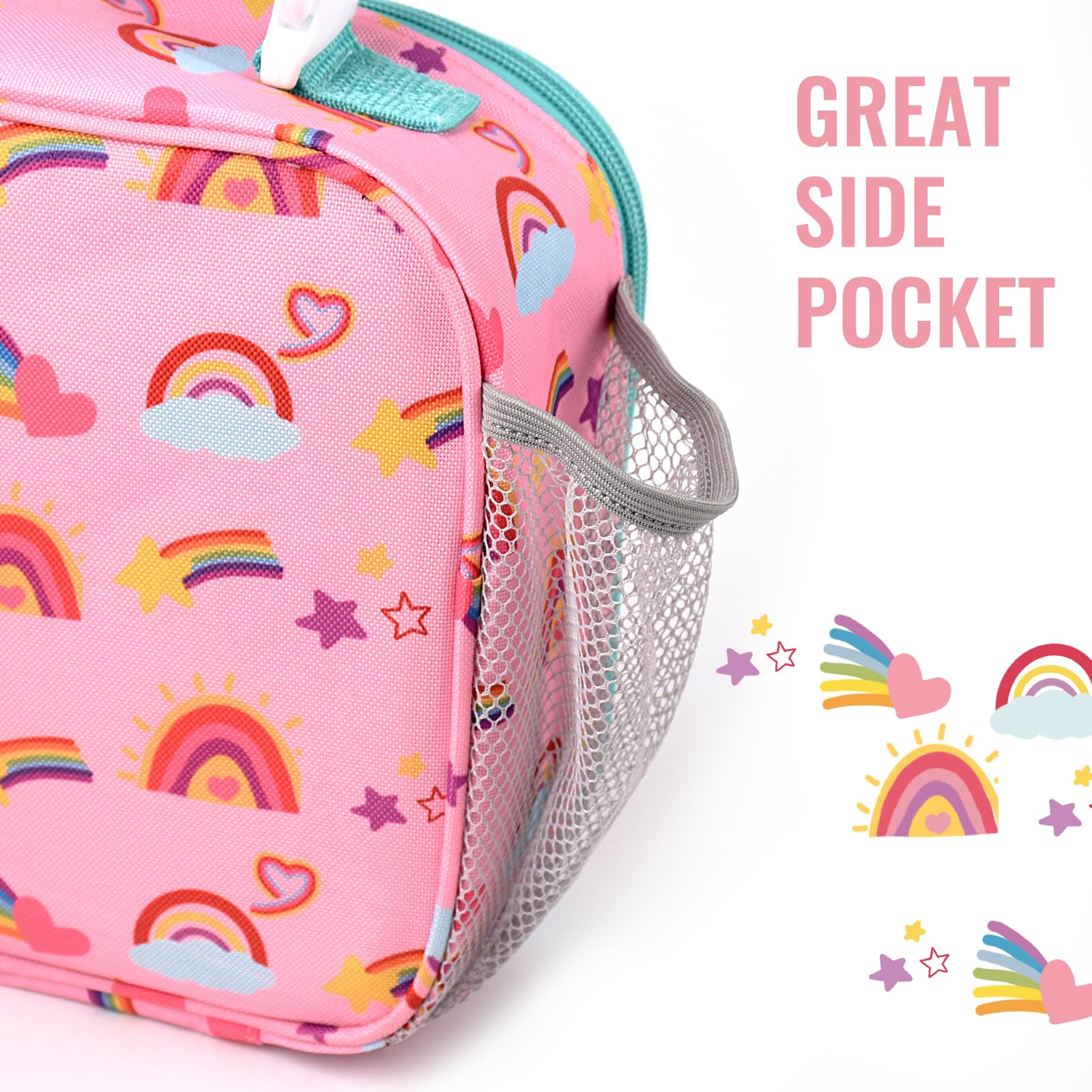 Genteen Lunch Box Kids, Insulated Lunch Bag Kids Boys Girls Back to School, Soft Lunch Box for Men Reusable Lunchbox for Office,Outdoor,School (Black)