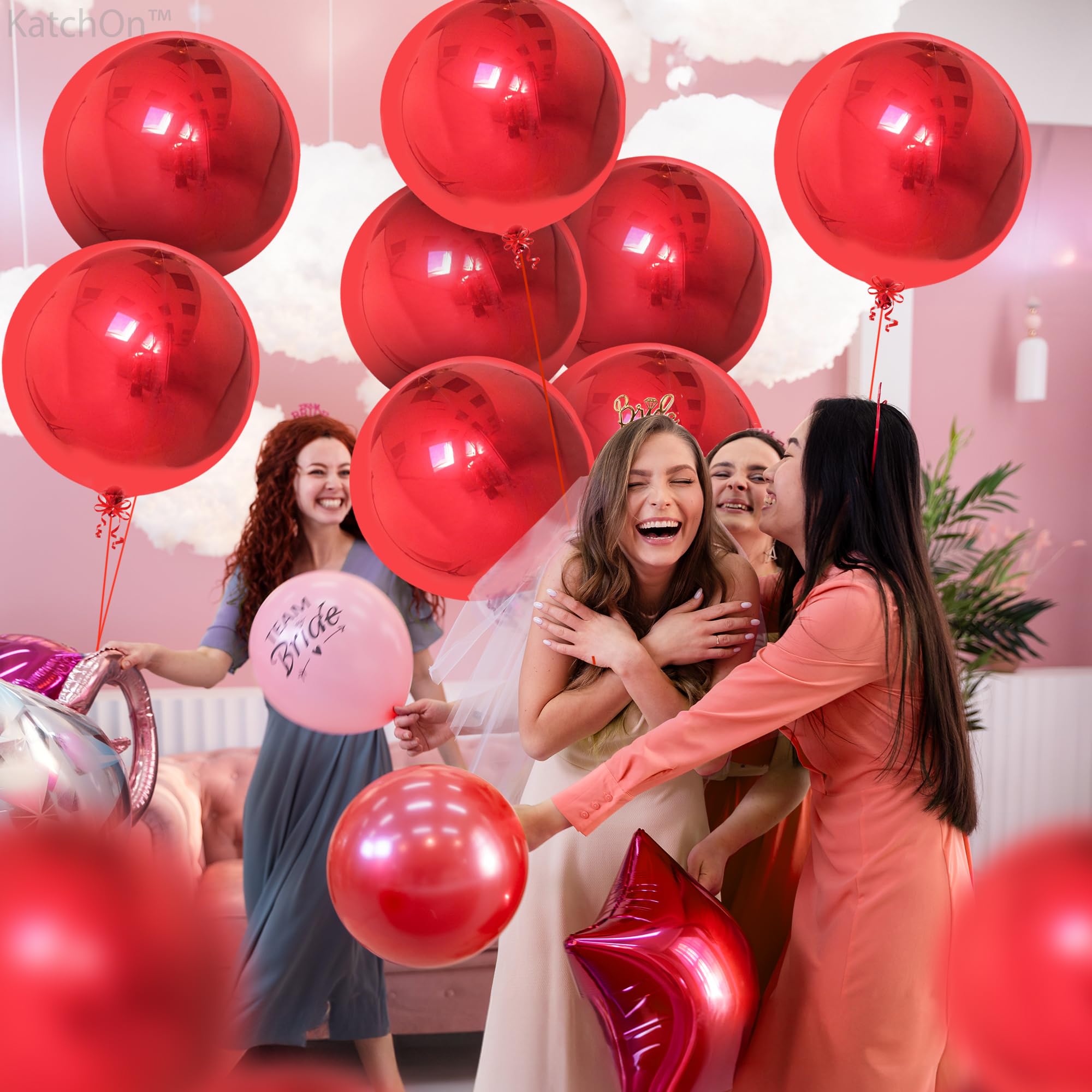 KatchOn, Large Gold Foil Balloons - 22 Inch, Pack of 12 | Gold Balloons for Graduation Decorations 2026 | Mylar Balloons for Anniversary, Wedding, Golden Birthday Party Decorations
