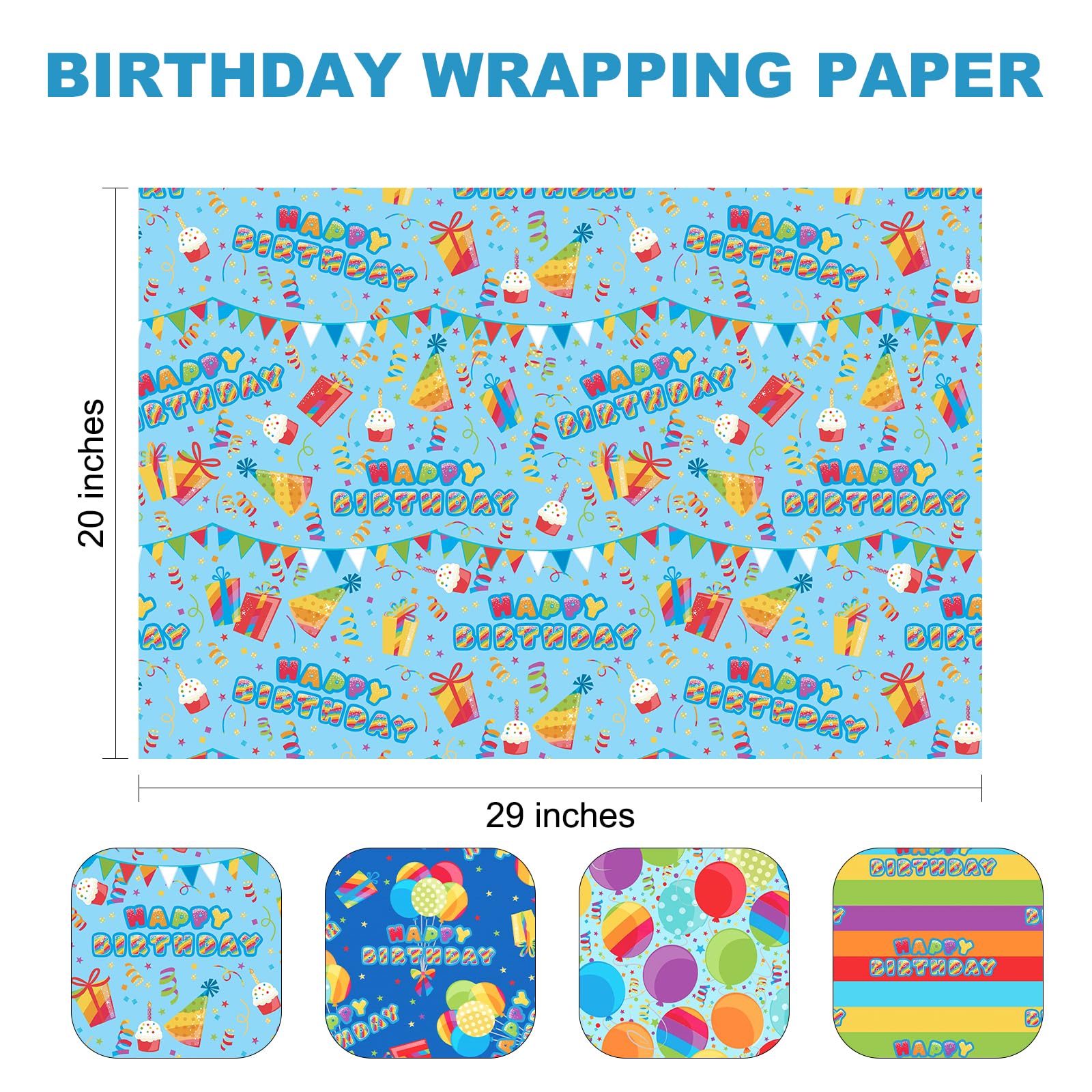 Christmas Wrapping Paper Folded for Kids Boys Girls Man Women Gift's. Papercraft Snowmen, Candy Canes, Tree, Socks, Snowflakes, Happy New Year Bulk of 12 Sheets 20"x 29" Folded