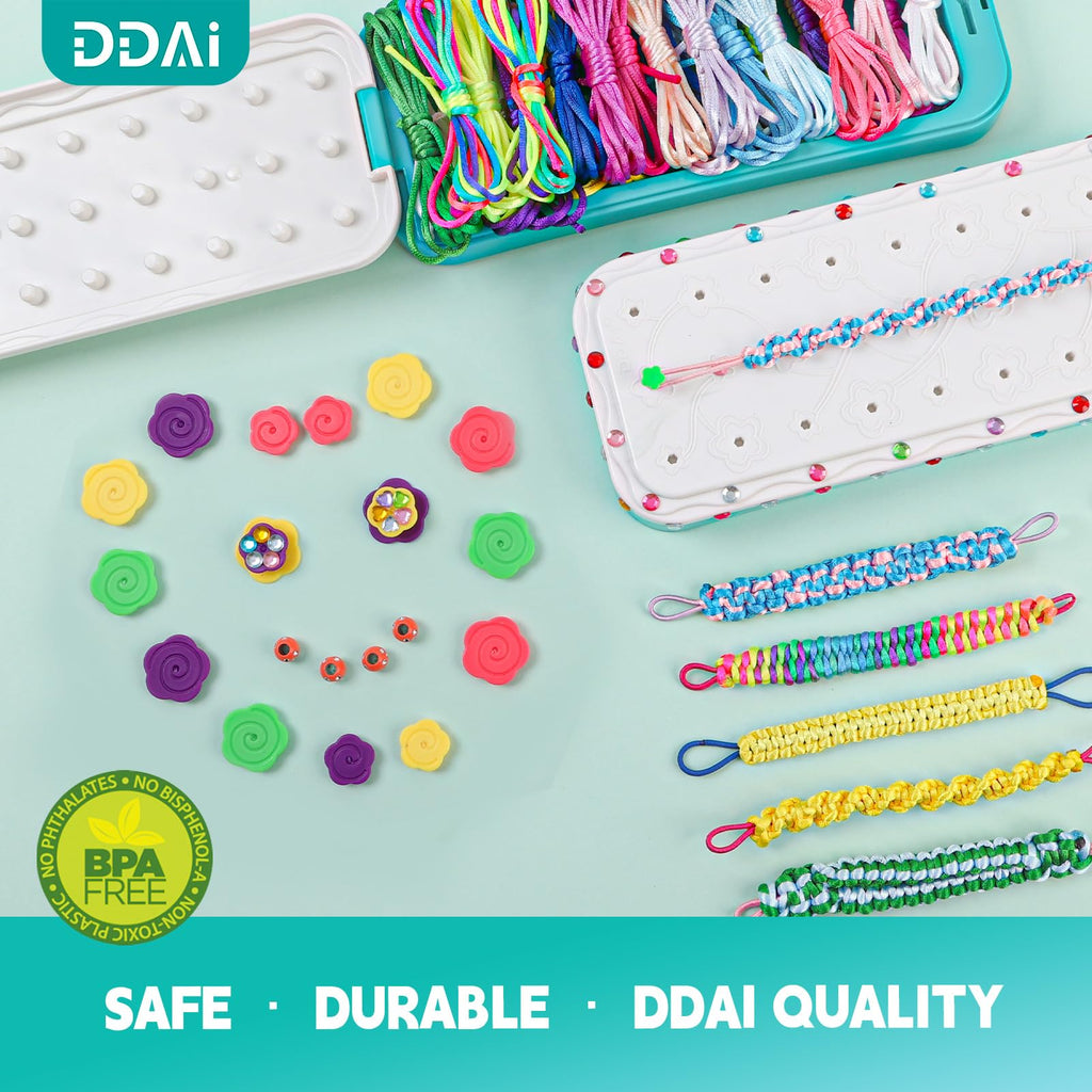 DDAI Arts and Crafts for Kids Age 8-12 Friendship Bracelet Making Kit for Girls - Best Birthday Gifts Ideas for Girl 7 9 10 11 Year Old - Popular Bracelets String Maker Toys Set
