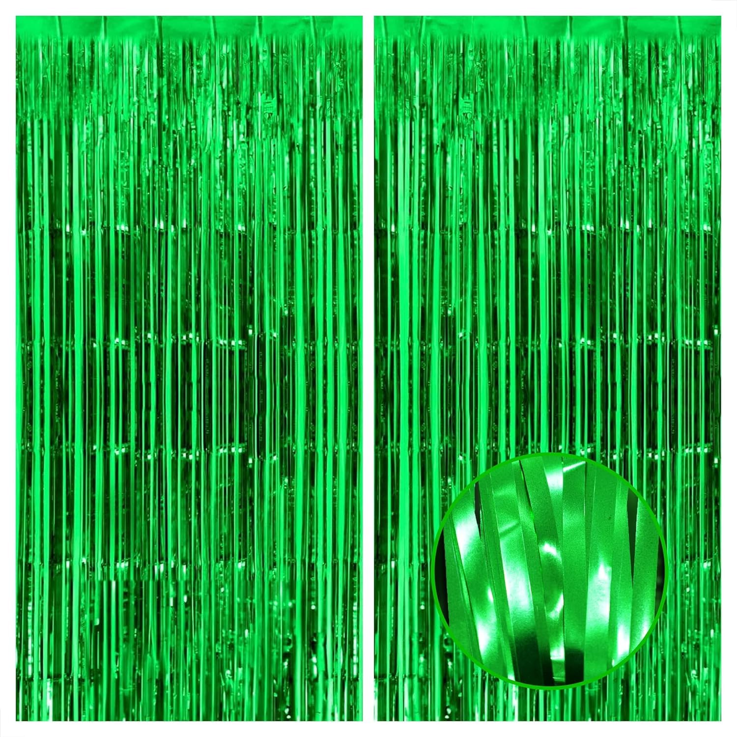 KatchOn, XtraLarge Gold Streamers Backdrop - 3.2x8 Feet, 2 Pcs | Gold Fringe Backdrop Curtain for Ramadan Decorations for Home, Casino, 50th Birthday Decoration | Graduation Decorations 2026