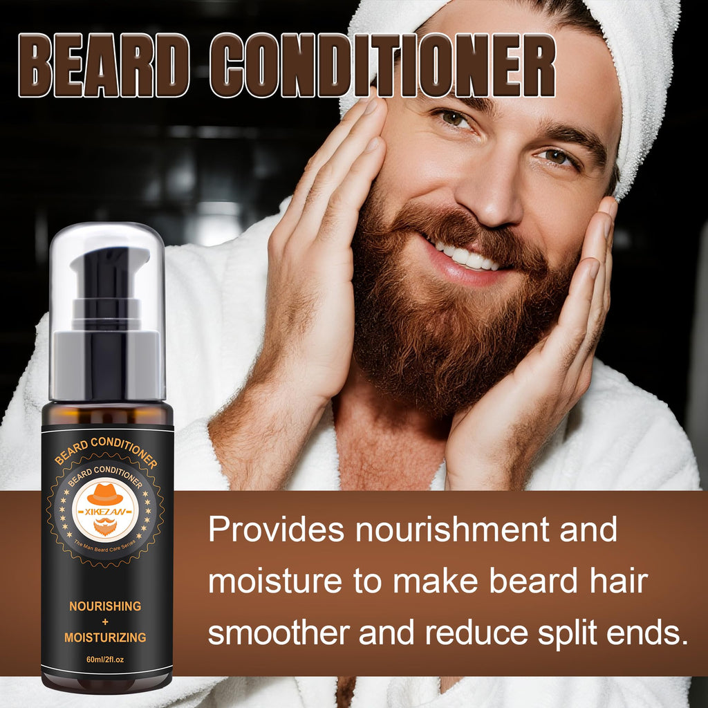 XIKEZAN Fathers Day Gifts for Dad Husband,Beard Kit for Men Grooming & Care w/Beard Conditioner, Wash,Oil,Balm,Birthday Valentines Easter Gifts for Mens Him Boyfriend Christmas Stocking Stuffers