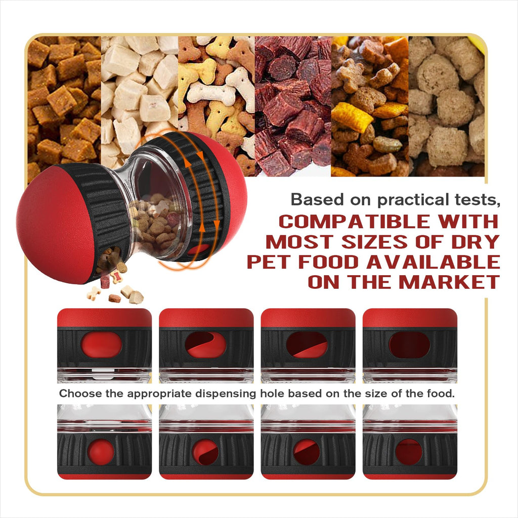 BSISUERM Dog Puzzle Toy Adjustable Treat Dispensing Ball Food Dispenser Tough Slow Feeder Puppy Enrichment Training Toy Pet Interactive Chase Toys for Small Medium Large Dogs to Keep Them Busy, Green