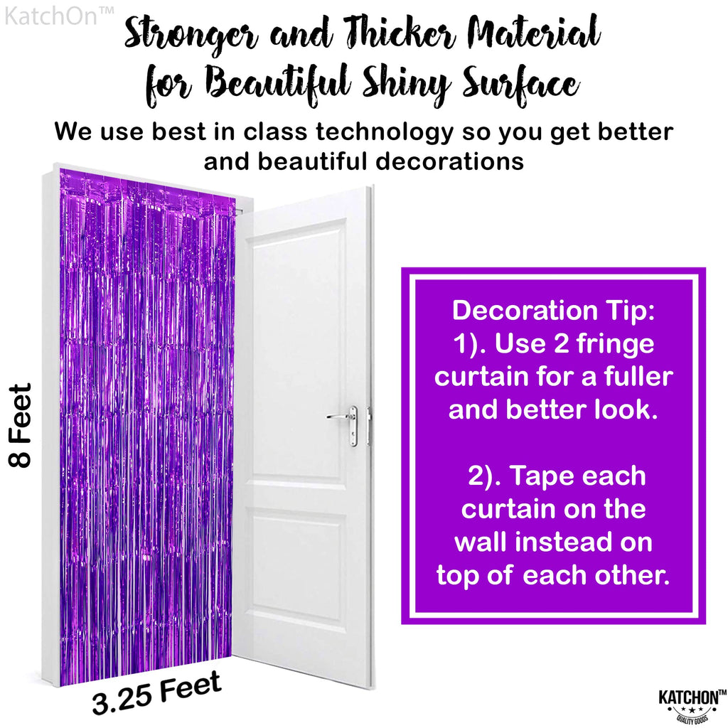 KatchOn, XtraLarge Gold Streamers Backdrop - 3.2x8 Feet, 2 Pcs | Gold Fringe Backdrop Curtain for Ramadan Decorations for Home, Casino, 50th Birthday Decoration | Graduation Decorations 2026