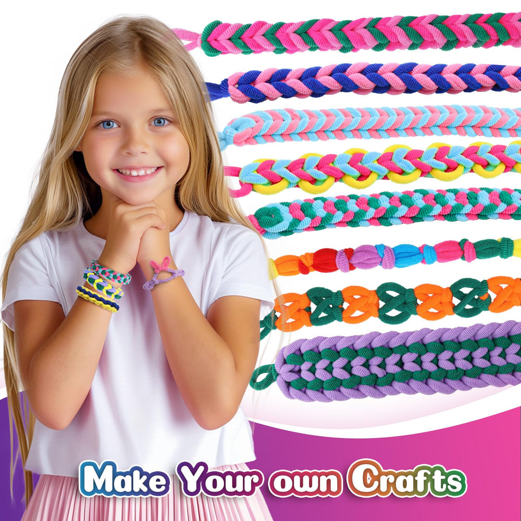 DDAI Arts and Crafts for Kids Age 8-12 Friendship Bracelet Making Kit for Girls - Best Birthday Gifts Ideas for Girl 7 9 10 11 Year Old - Popular Bracelets String Maker Toys Set
