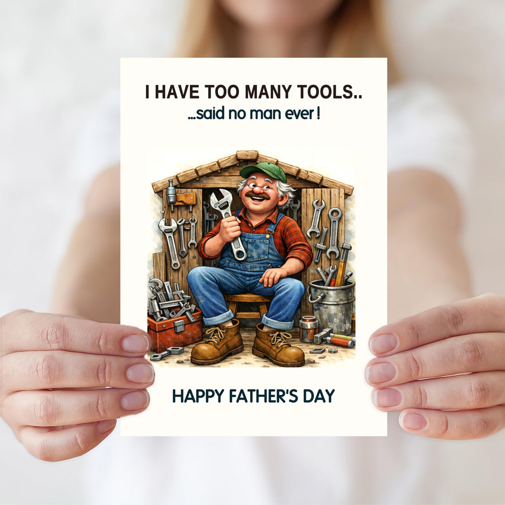 IDU Fathers Day Card, Funny Fathers Day Cards Gifts Decorations for Dad from Daughter, Happy Father's Day Cards Gifts Ideas with Envelope, Cute Humor Like Father Like Daughter Card