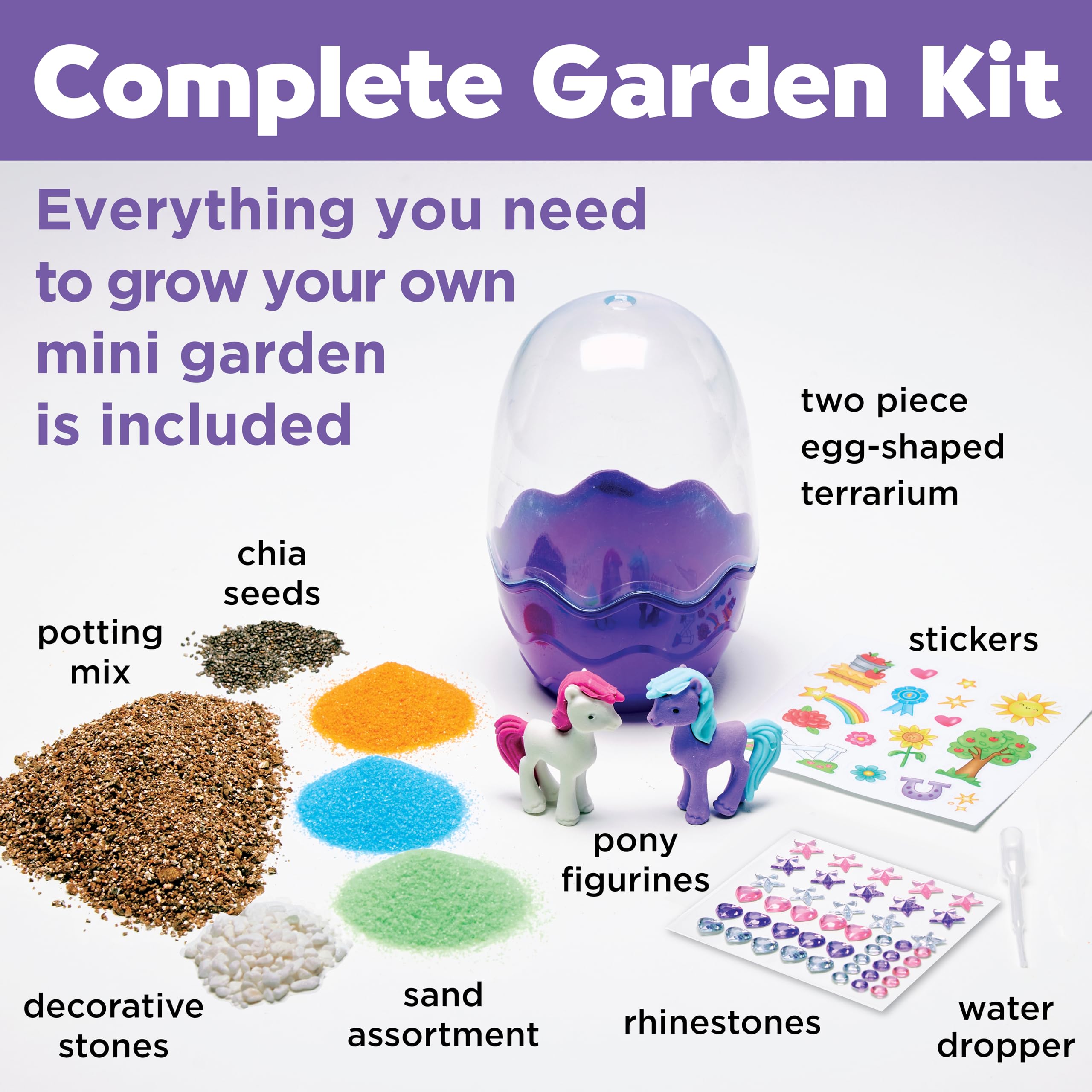 Creativity for Kids Mini Garden: Mermaid Terrarium Kit - Mermaid Gifts for Girls, Crafts and Toys, Stocking Stuffers for Kids (Ages 6+)