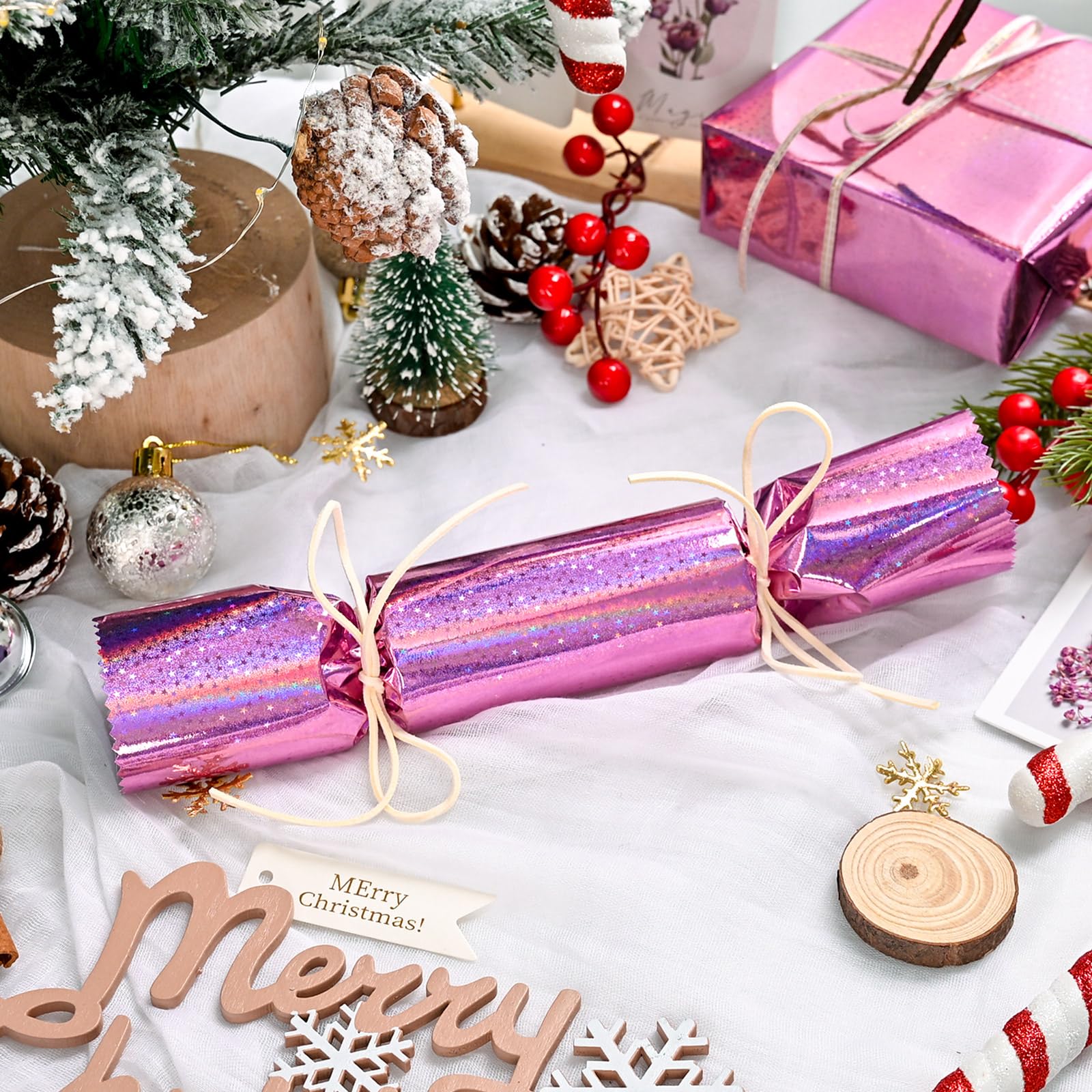 Burymento Black Wrapping Paper Roll, Metallic Holographic Stripe Gift Wrap for Birthday, Valentines, Mothers day, Graduation, Wedding, Fathers day, Baby Shower, Christmas (17 IN x 32.8 FT)