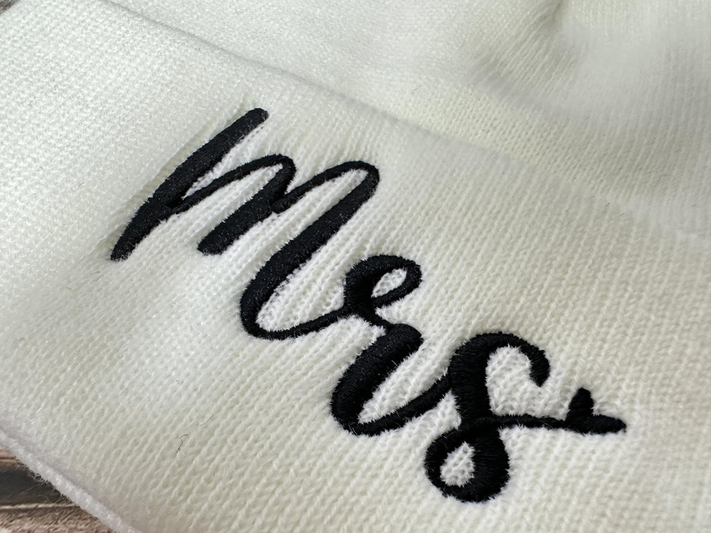 Mr Mrs Grandpa Grandma Dad Mom Hubby Wifey Beanie Hats