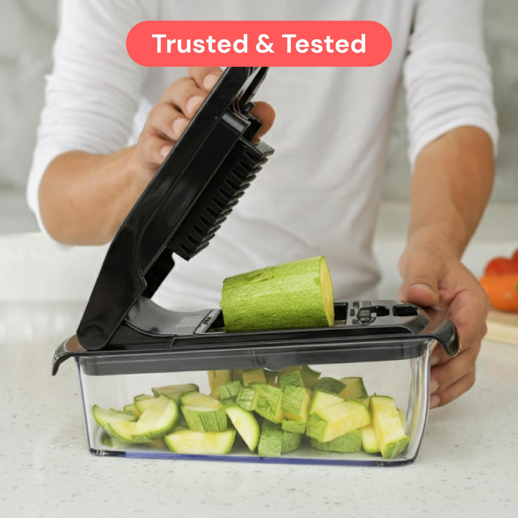 Fullstar The Original Pro Chopper - Vegetable Chopper and Spiralizer, Food Chopper with Container, Fruit Slicer, Kitchen Gadgets & Gifts, Home Essentials (4 in 1, White)