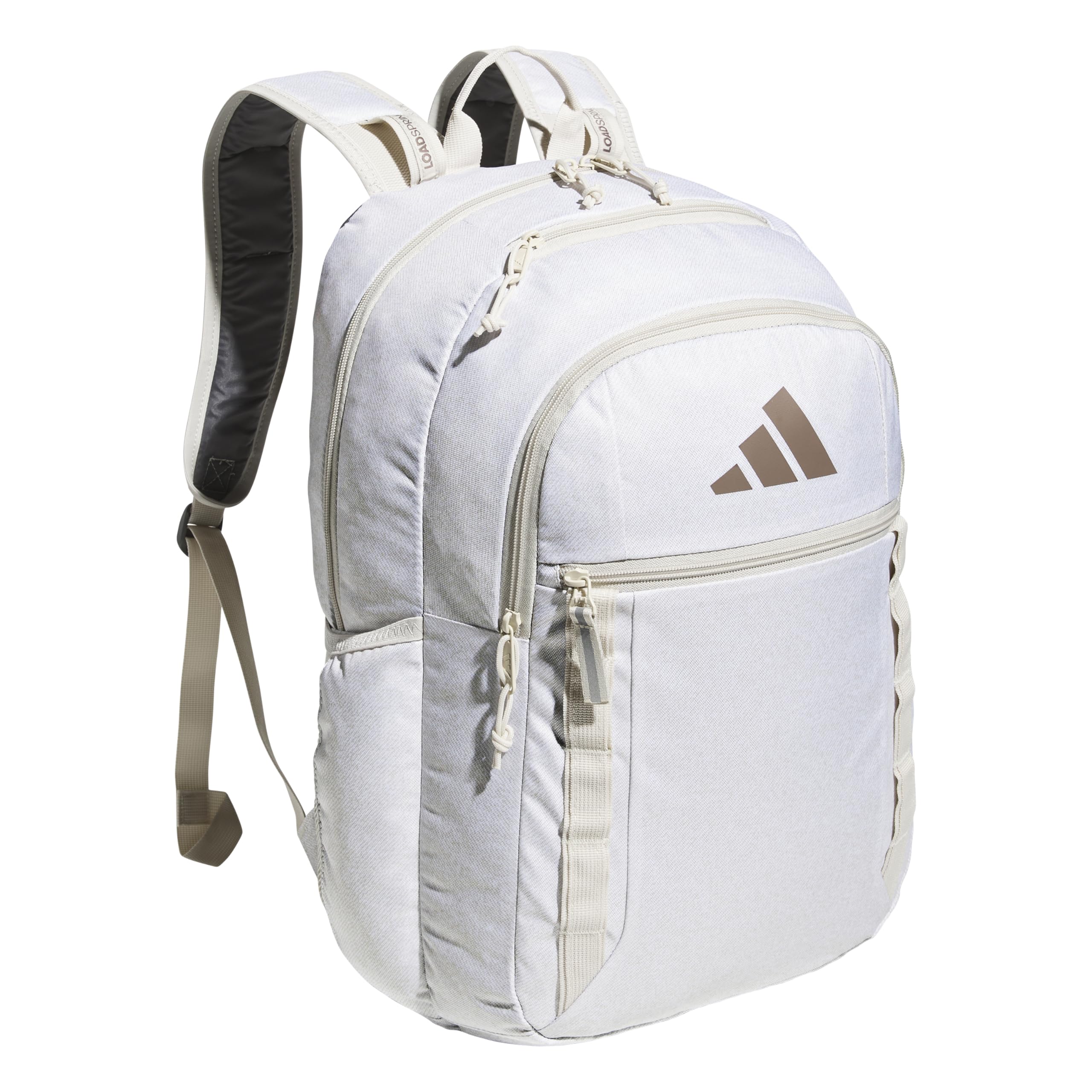 adidas Excel 7 School Backpack for Laptop, Gym and Travel, 34L, Twill White/Black/7.5, OSFA