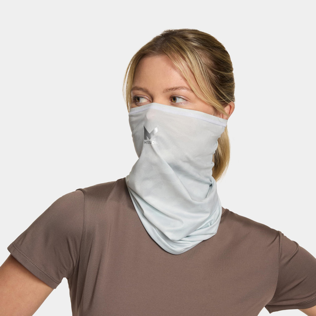 MISSION Multi-Use Neck Gaiter Face Mask for Ski & Outdoors, UPF 50, Breathable Lightweight Fabric