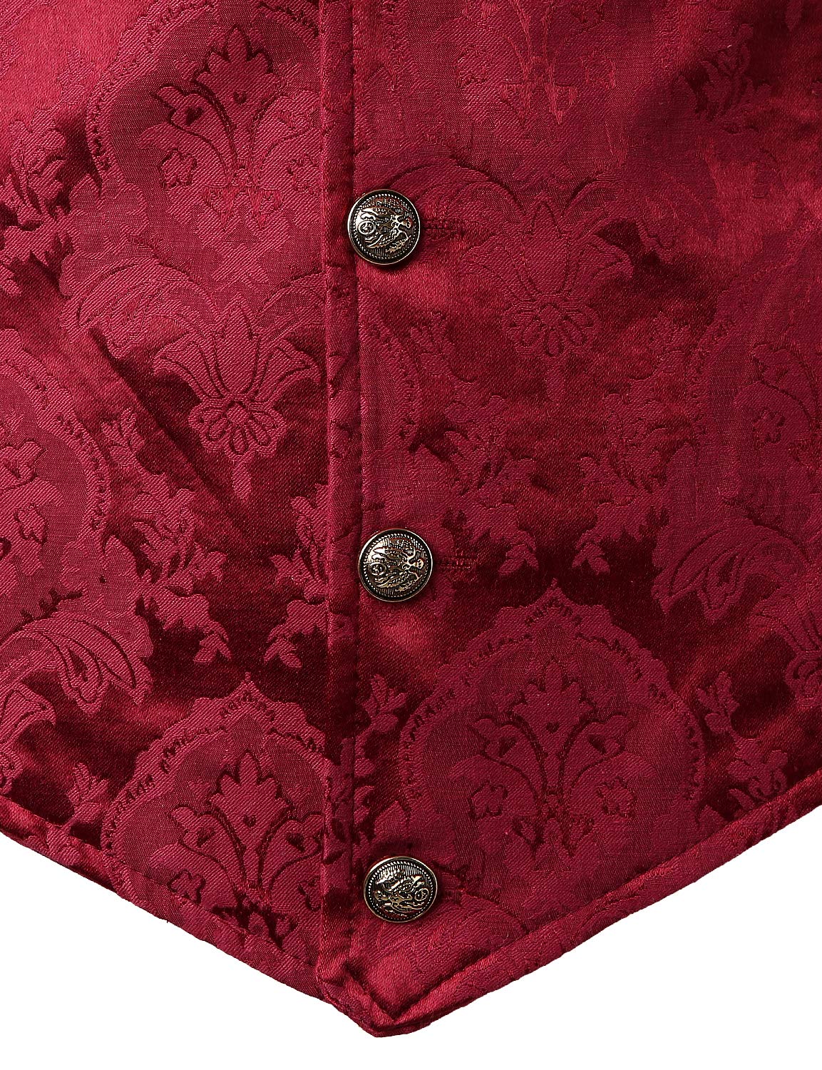 VATPAVE Mens Victorian Suit Vest Steampunk Gothic Waistcoat