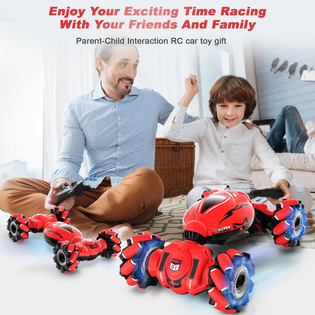Fosgoit Gesture Sensing RC Stunt Car - Toys for 6-12 Years Old Boys Girls, 4WD Remote Control Car, Hand Controlled Car with Lights Music, Cool Birthday Gifts for Kids Age 6 7 8 9 10 11 12 Years Old