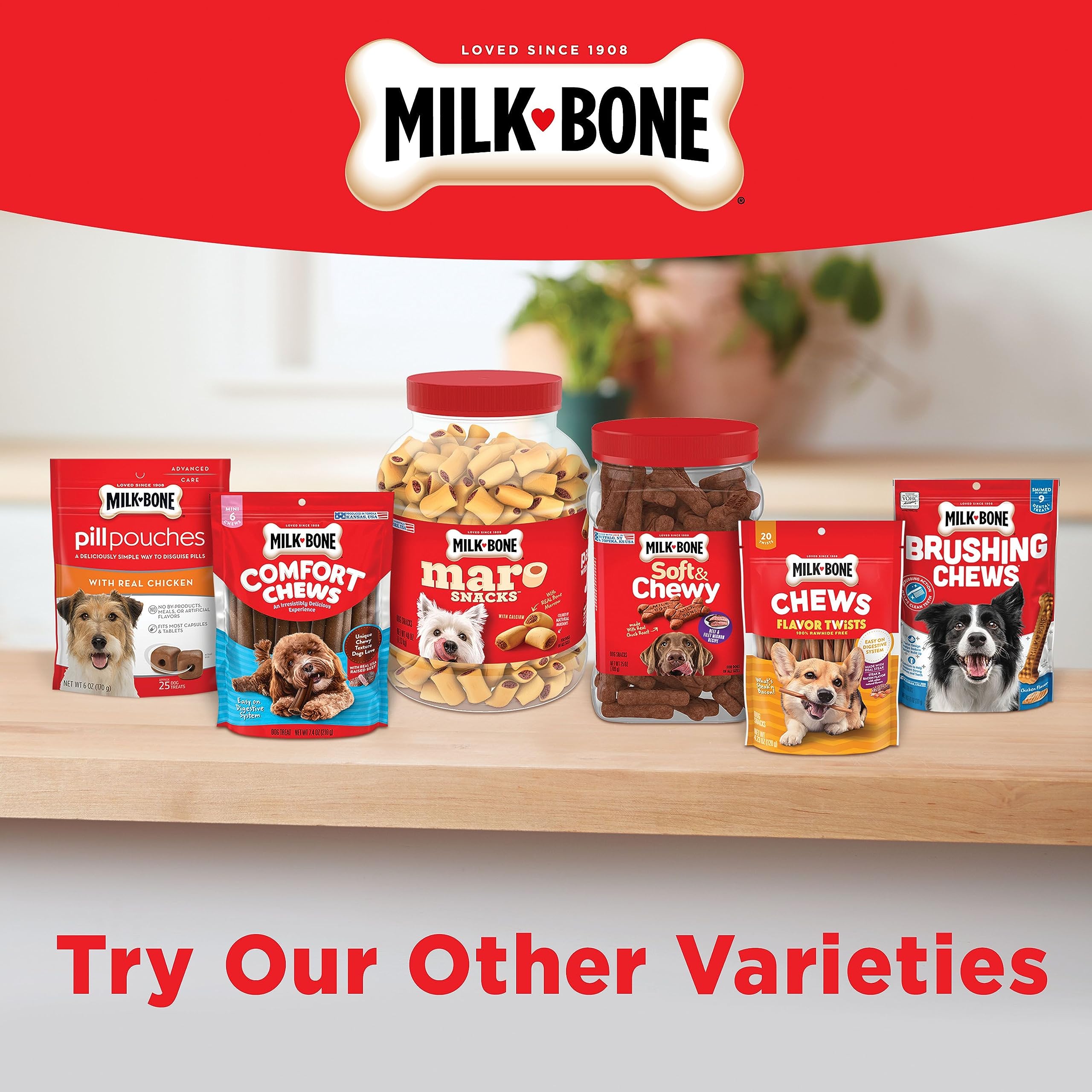 Milk-Bone Flavor Snacks Mini’s Dog Biscuits, Flavored Crunchy Dog Treats, 36 Oz. Canister