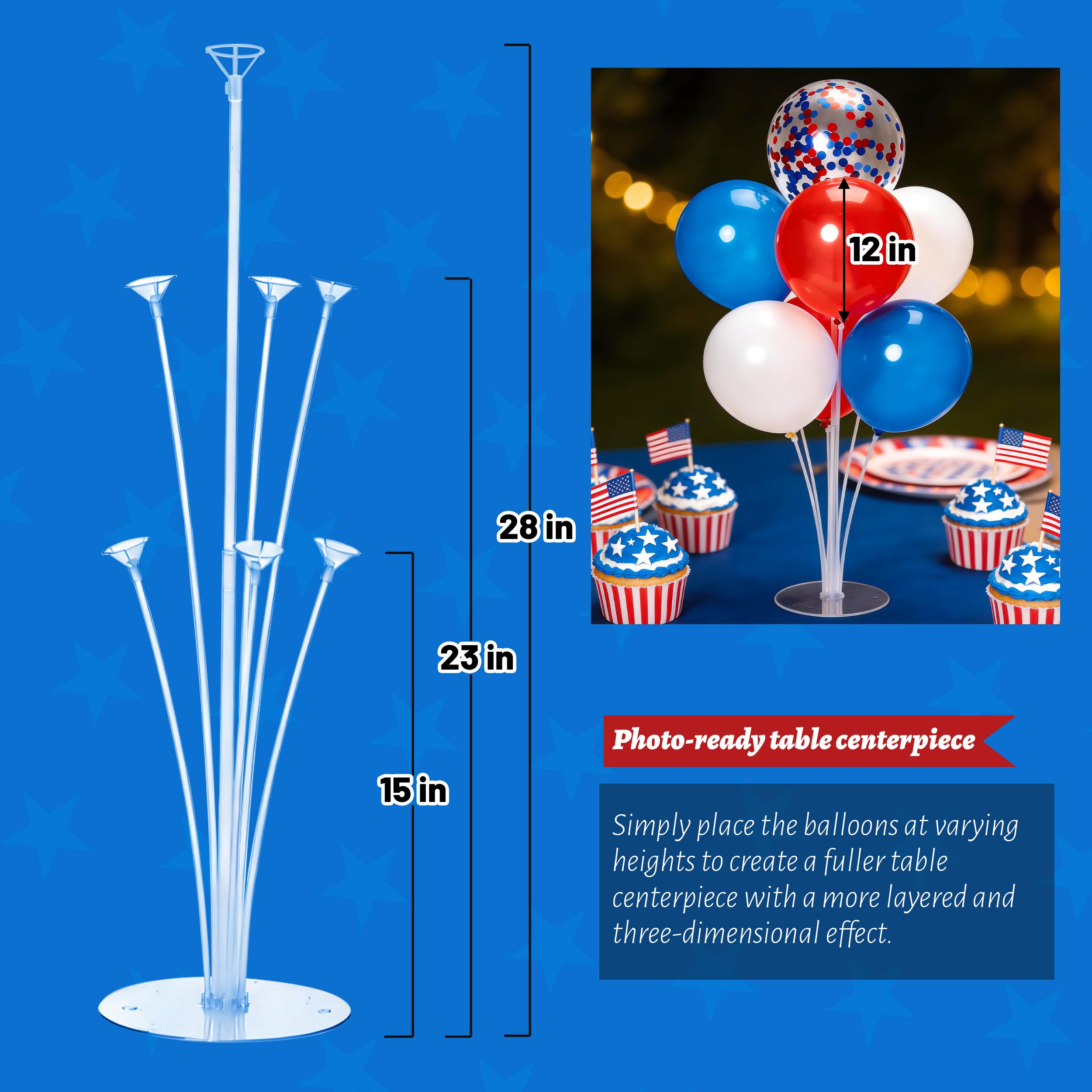 JOYYPOP 80 PCS Red White and Blue Balloons 12 Inch Patriotic Balloons with Confetti Balloons for 4th of July Decorations Independence Day 250 Anniversary Birthday Party Supplies
