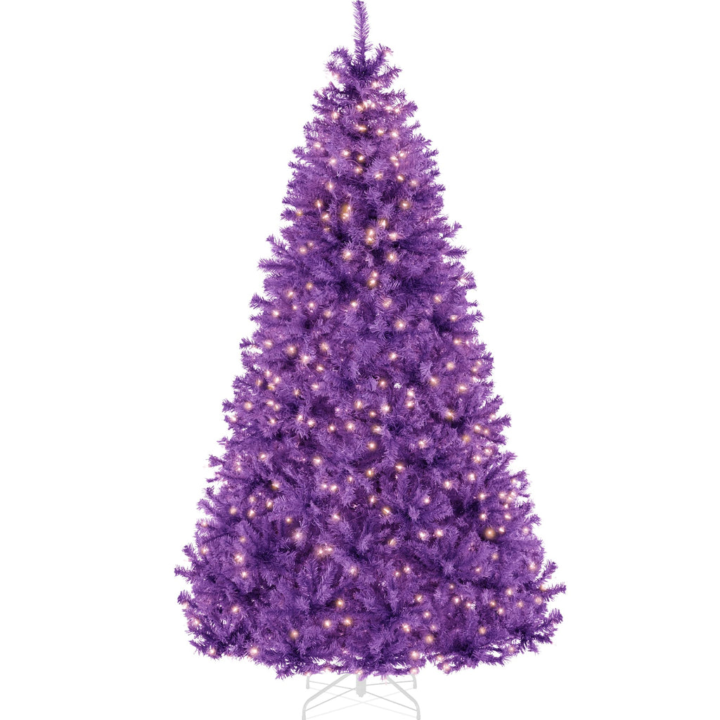 Best Choice Products White Christmas Tree 6ft Pre-Lit Artificial Pine Tree Premium Holiday Decoration w/Warm White Lights, Stand, Easy Assembly