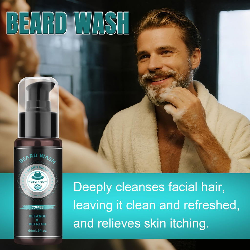 XIKEZAN Fathers Day Gifts for Dad Husband,Beard Kit for Men Grooming & Care w/Beard Conditioner, Wash,Oil,Balm,Birthday Valentines Easter Gifts for Mens Him Boyfriend Christmas Stocking Stuffers