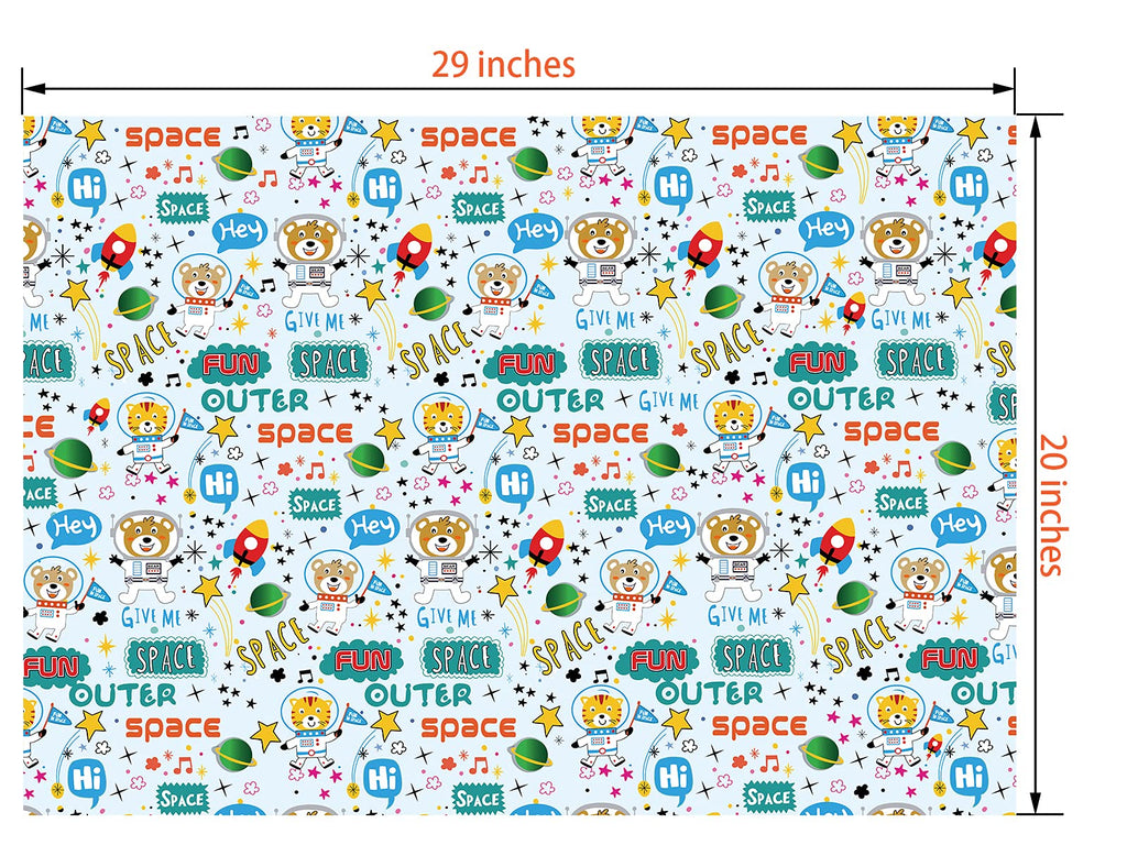 Christmas Wrapping Paper Folded for Kids Boys Girls Man Women Gift's. Papercraft Snowmen, Candy Canes, Tree, Socks, Snowflakes, Happy New Year Bulk of 12 Sheets 20"x 29" Folded