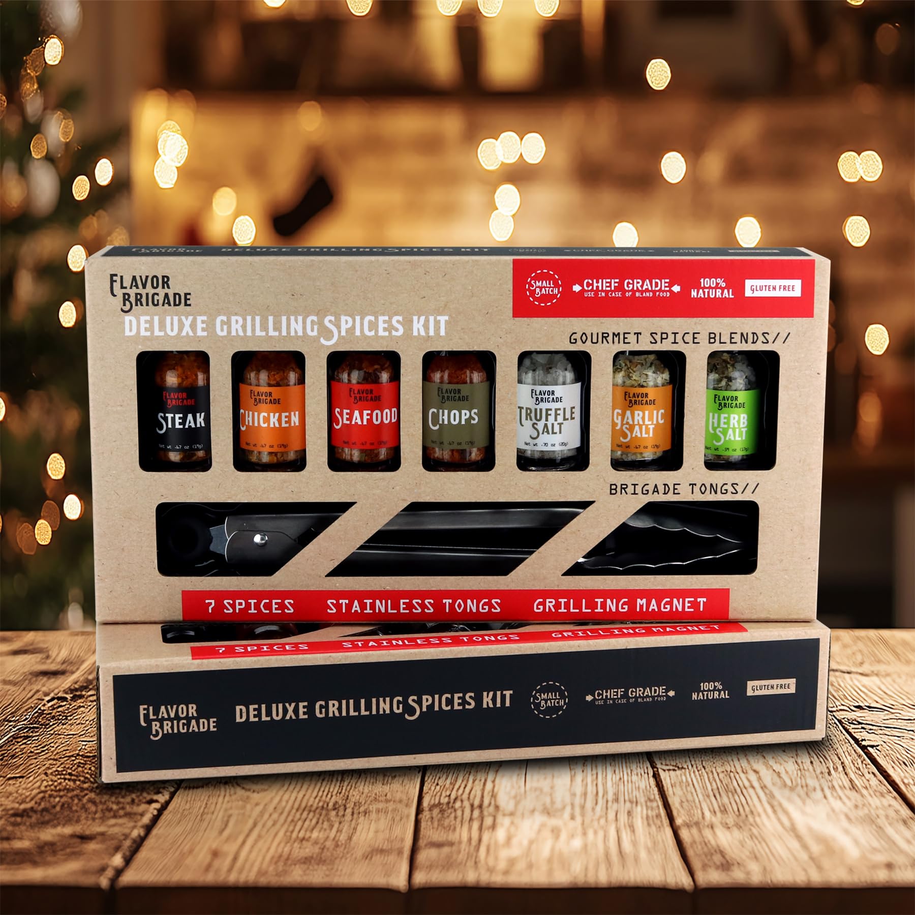 Ultimate Grilling Gift for Men - BBQ Accessories - Gourmet Spice Blends & Seasonings, Tongs, BBQ Magnet, Meat Rubs, Unique Gift for Guys, Dad, Son, Brother, Father in Law, Cooking Chefs, 17 Piece Set