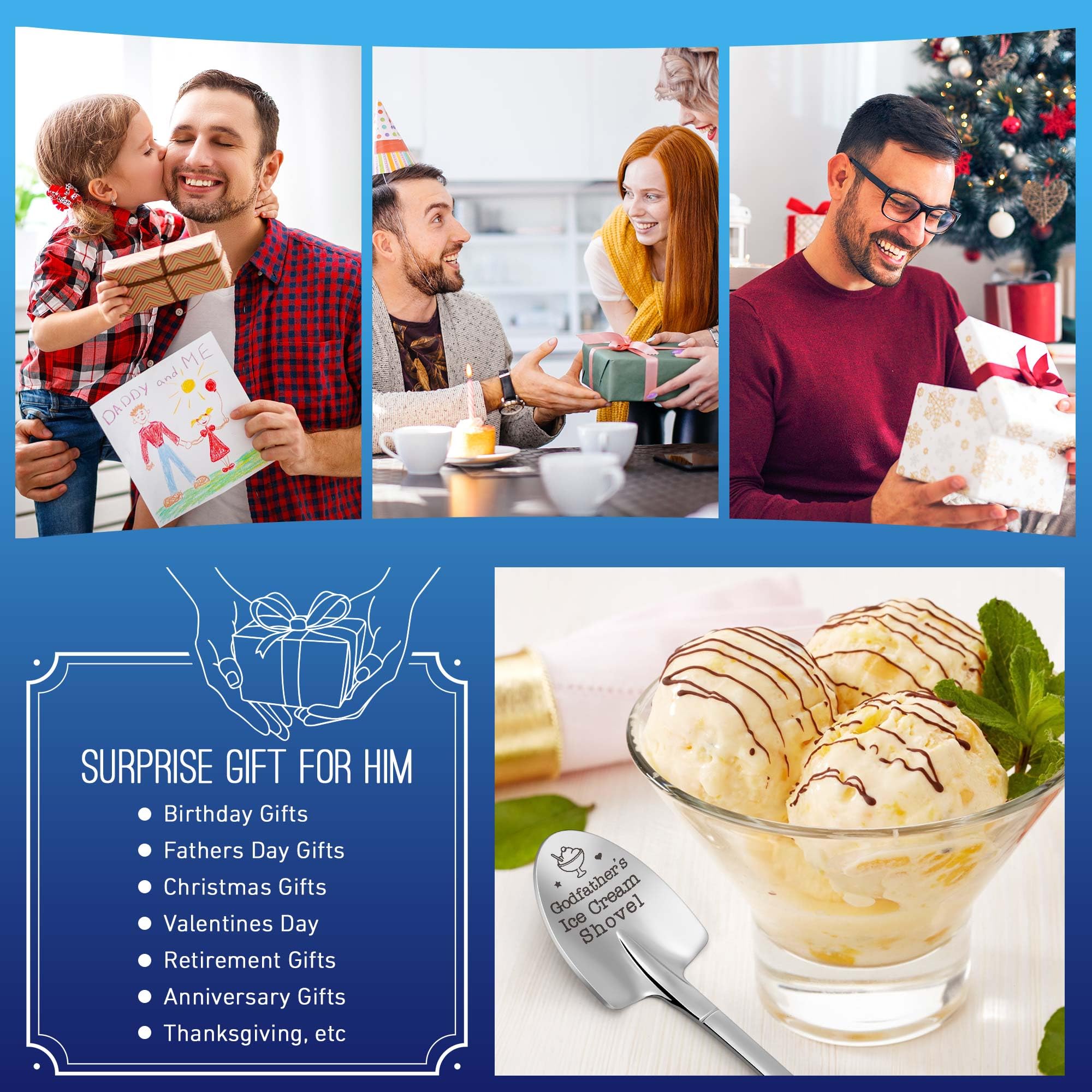 Funny Gifts for Mom Mothers Day - Mom Mother's Day Birthday Gifts from Daughter Son Kids Mom's Ice Cream Shovel Spoon Scoop Gift for Mother-in-law Mama Mommy Anniversary Present Ideas Kitchen Gadgets