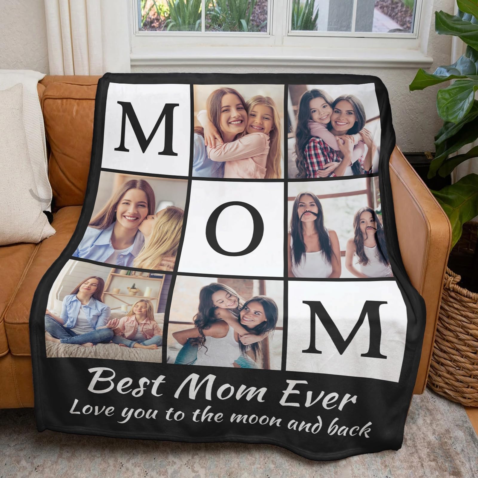 inkArts Custom Blanket Throws with Photos Text Personalized with Picture Customizable, Customize for Mom, Dad, Couple, Girlfriend, Boyfriend, Husband & Wife