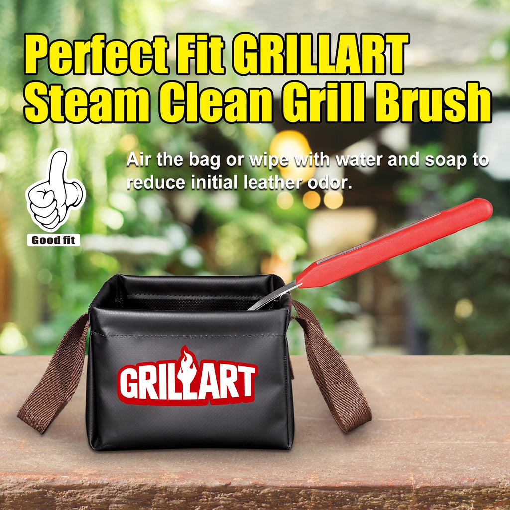GRILLART Grill Brush Bristle Free, SteamWizards [Safe & Efficient] Grill Cleaner Brush for All Grill Grates, Replaceable Pad BBQ Grill Brush for Outdoor Grill, Grill Accessories, Gifts for Men/Dad