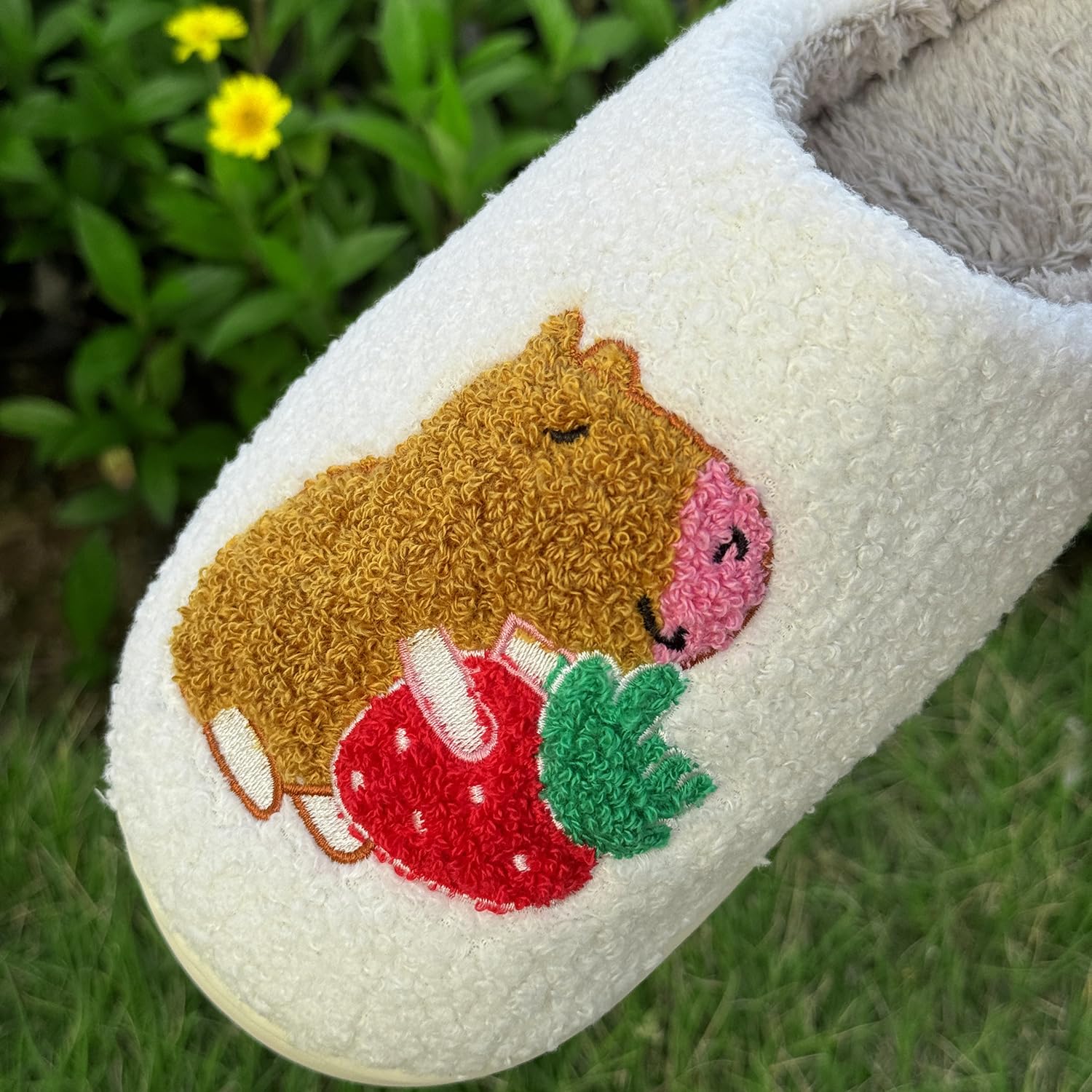 Cute Animal Slippers for Women Men Winter Fluffy Warm House Slippers Soft Plush Indoor outdoor Shoes