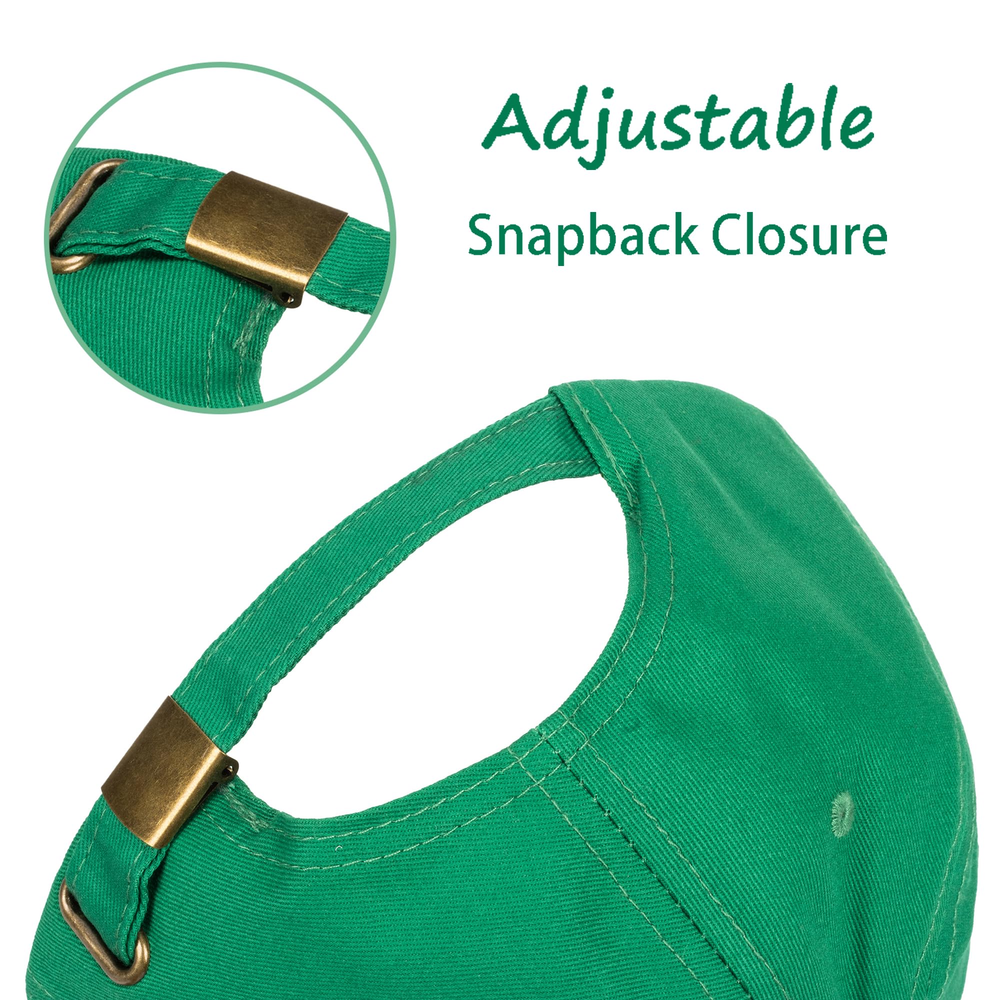 St. Patrick's Day 4 Leaf Clover Baseball Hat Adjustable Embroidery Shamrock Baseball Cap for Men and Women