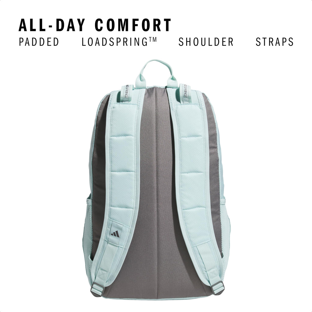 adidas Excel 7 School Backpack for Laptop, Gym and Travel, 34L, Twill White/Black/7.5, OSFA