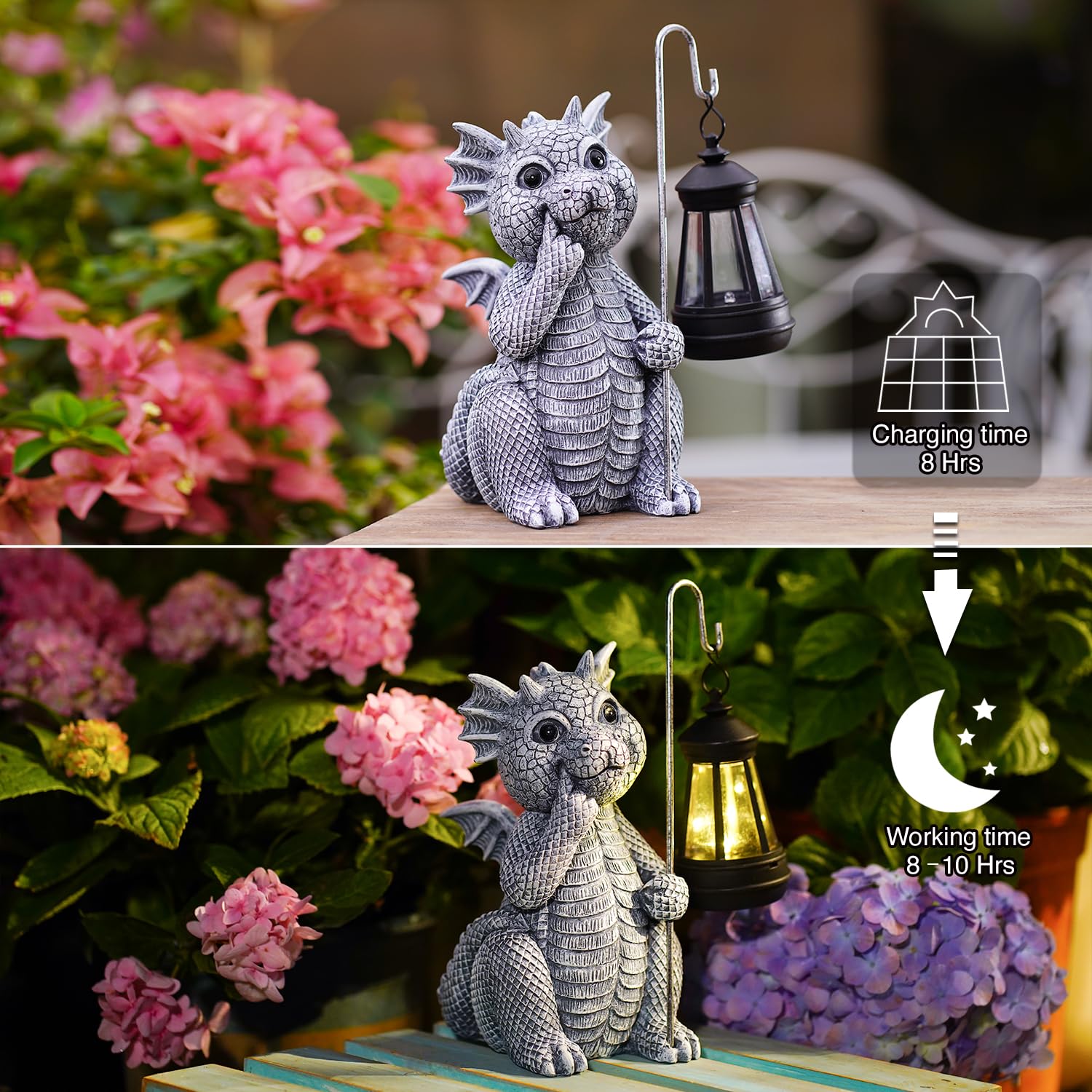 Goodeco Elephant Statue for Garden Decor with Gift Appeal - Ideal Gifts for Women, Mom or Birthdays, Beautifully Crafted Outdoor & Home Decor to Wow Your Guests (11" Elephant)