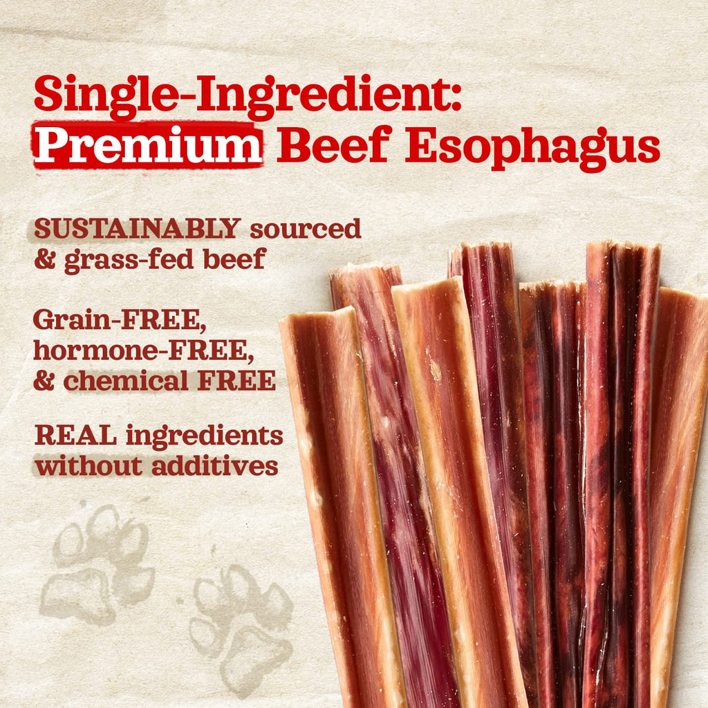 Natural Farm Bully Sticks (6 Inch, 15 Count), Single Ingredient: 100% Beef Chews, Grass-Fed, Non-GMO, Grain-Free, Fully Digestible Treats for Puppies, Small or Senior Dog