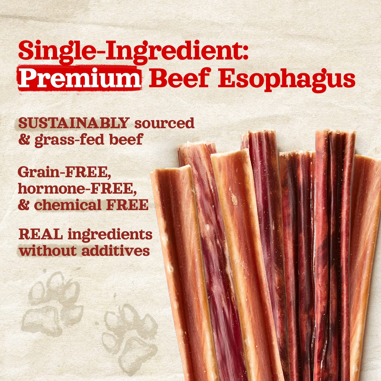 Natural Farm Bully Sticks (6 Inch, 15 Count), Single Ingredient: 100% Beef Chews, Grass-Fed, Non-GMO, Grain-Free, Fully Digestible Treats for Puppies, Small or Senior Dog