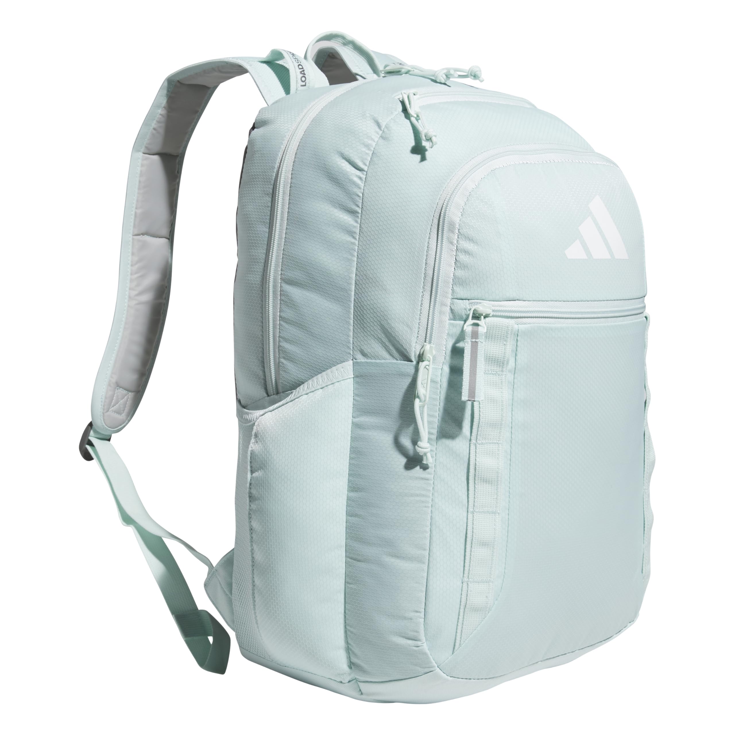 adidas Excel 7 School Backpack for Laptop, Gym and Travel, 34L, Twill White/Black/7.5, OSFA